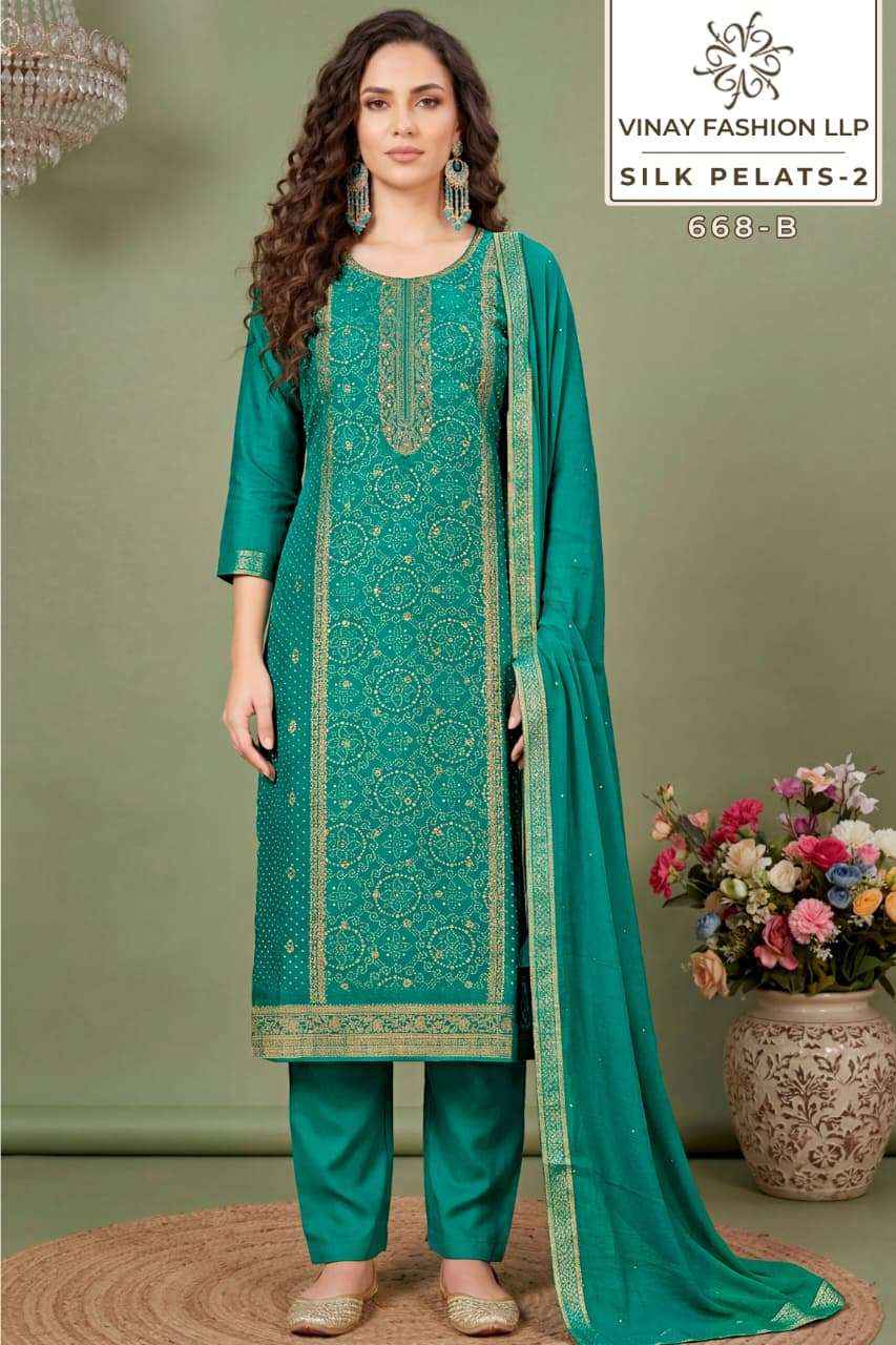 Vinay Fashion Silk Petals Vol 2 Silk Dress Material 4 pcs Catalogue