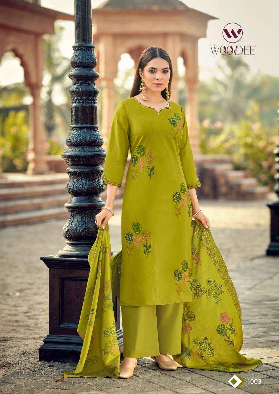 Woodee Mahek Cotton Kurti Combo 6 pcs atalogue