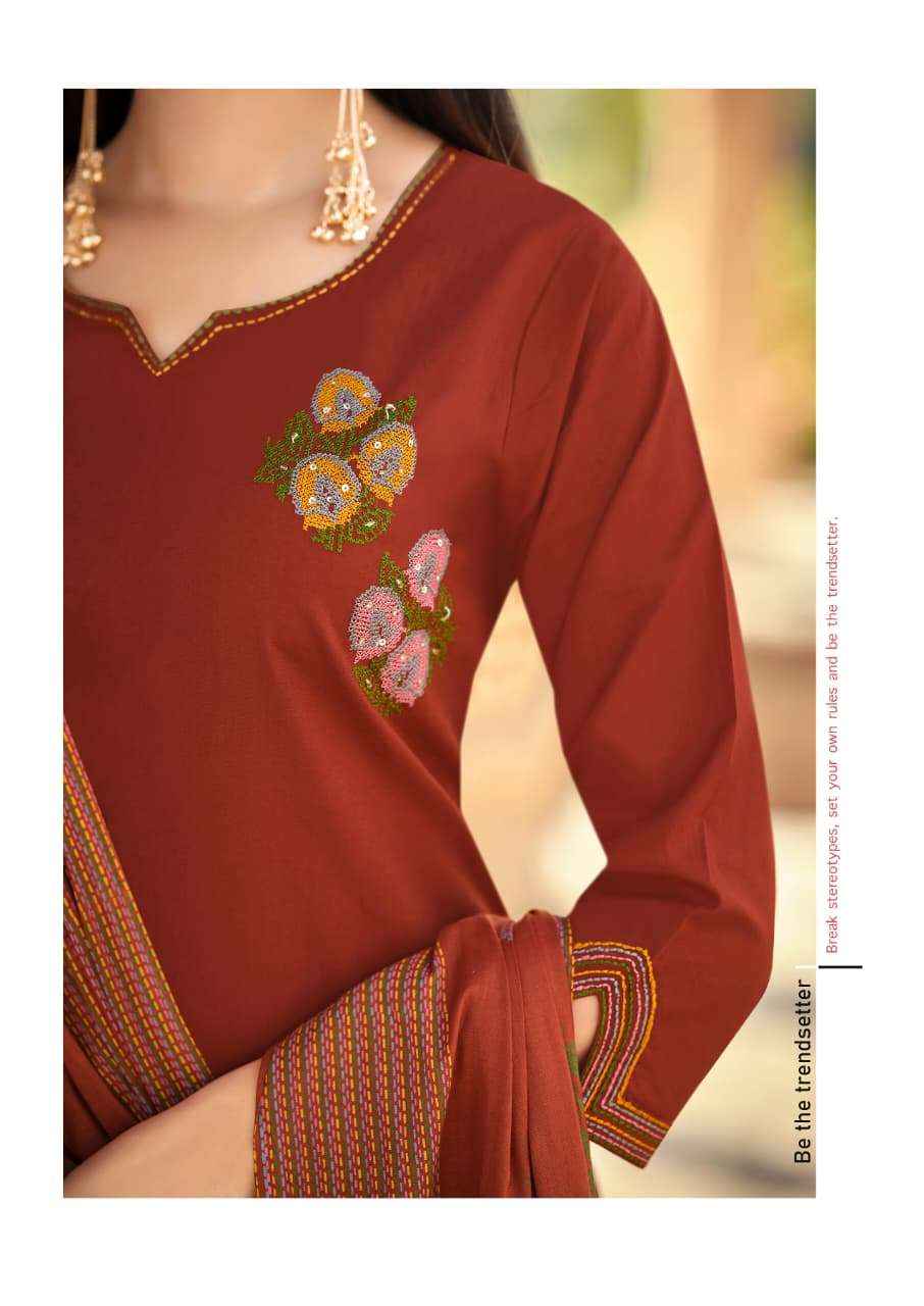 Woodee Mahek Cotton Kurti Combo 6 pcs atalogue