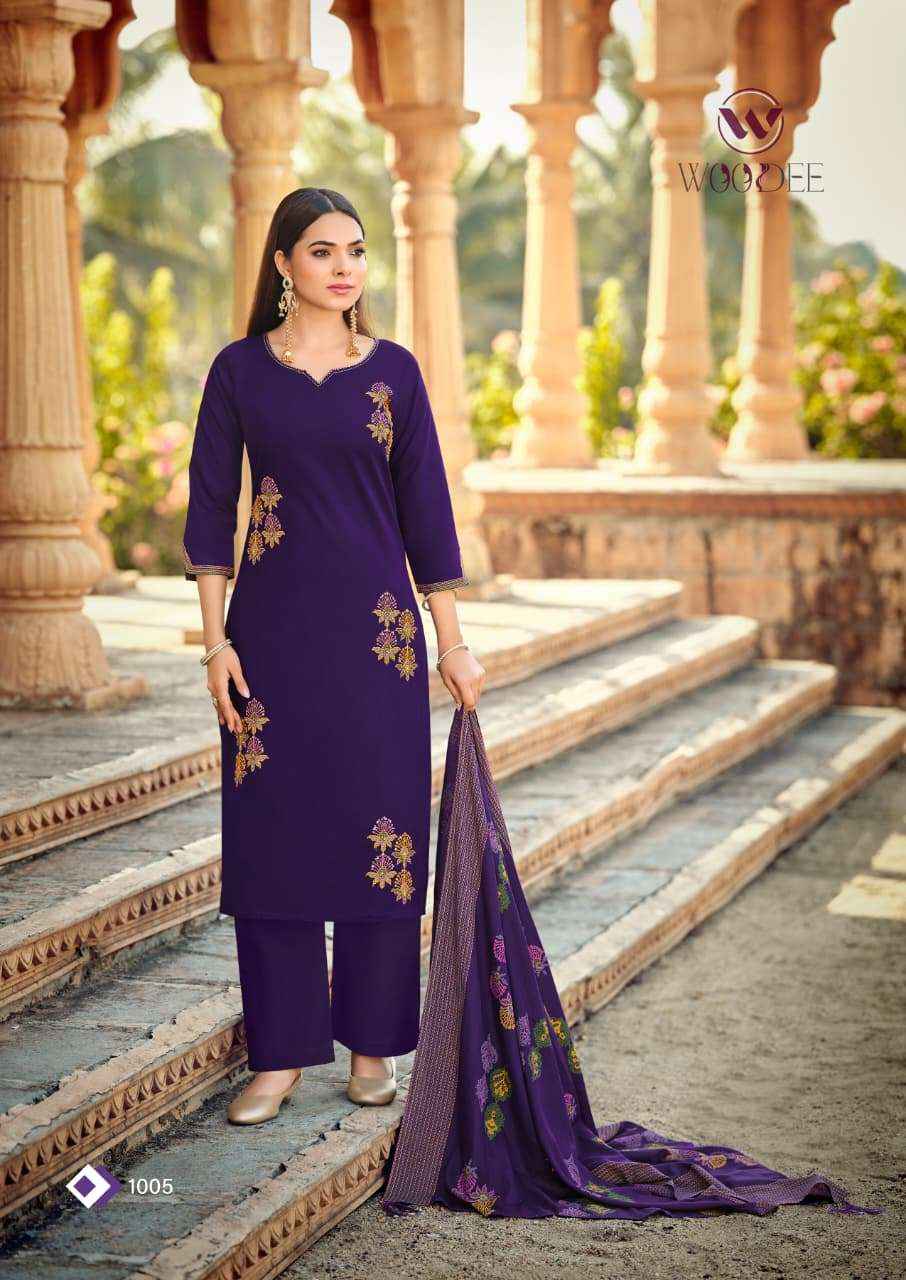 Woodee Mahek Cotton Kurti Combo 6 pcs atalogue
