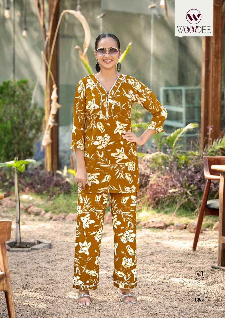 Woodee Pihu Reyon Co Ord Set 6 pcs Catalogue