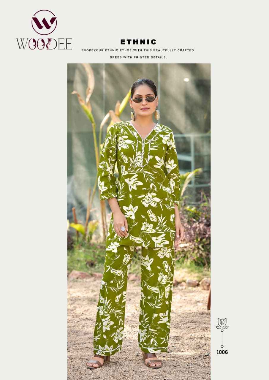 Woodee Pihu Reyon Co Ord Set 6 pcs Catalogue