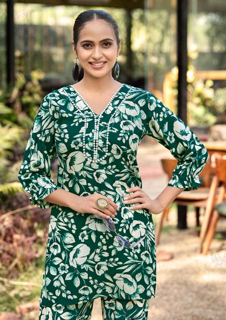 Woodee Pihu Reyon Co Ord Set 6 pcs Catalogue
