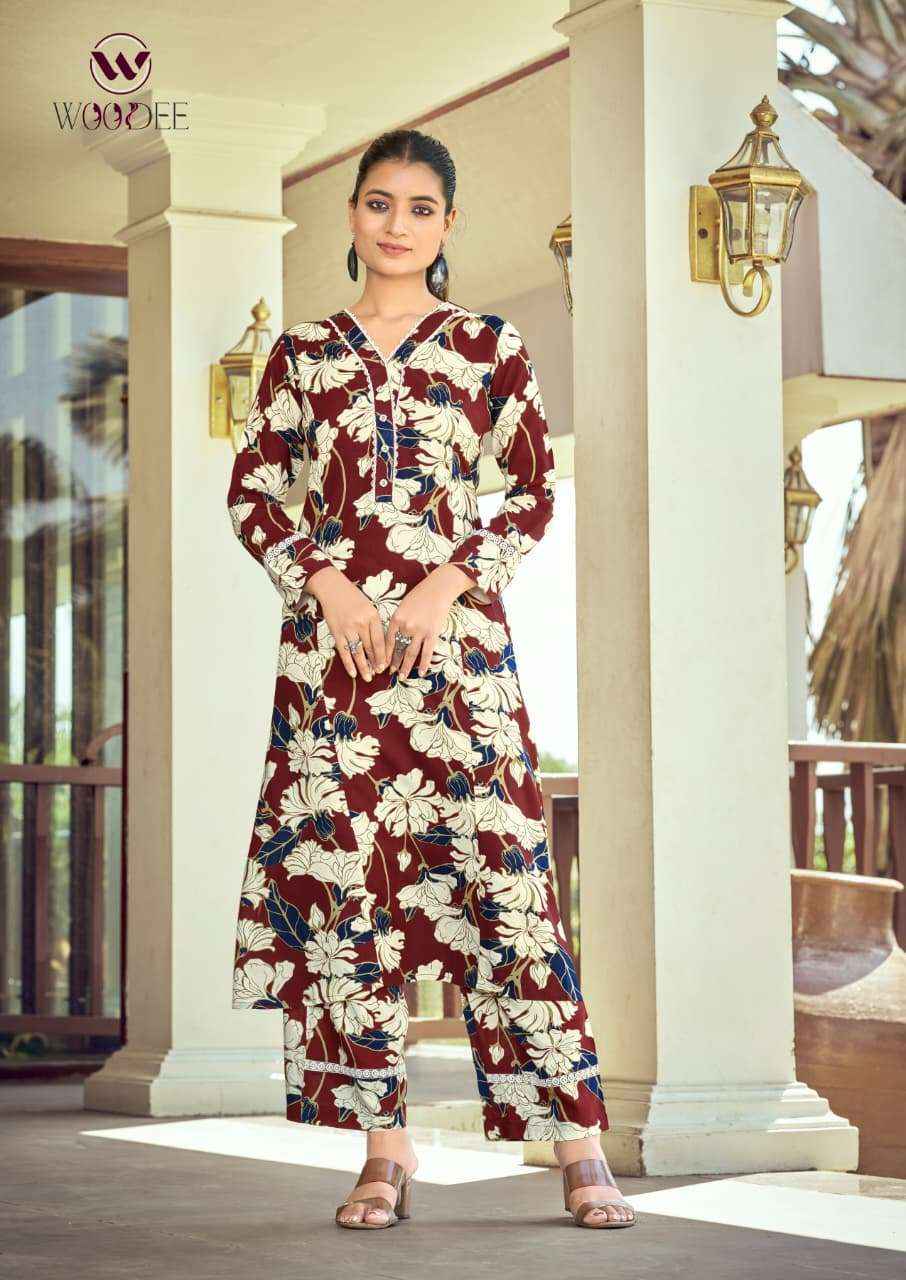 Woodee Shakira Vol 3 Reyon Kurti With Pant 6 pcs Catalogue