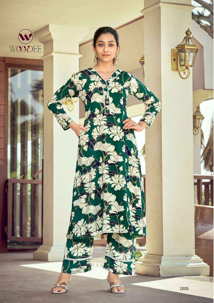 Woodee Shakira Vol 3 Reyon Kurti With Pant 6 pcs Catalogue