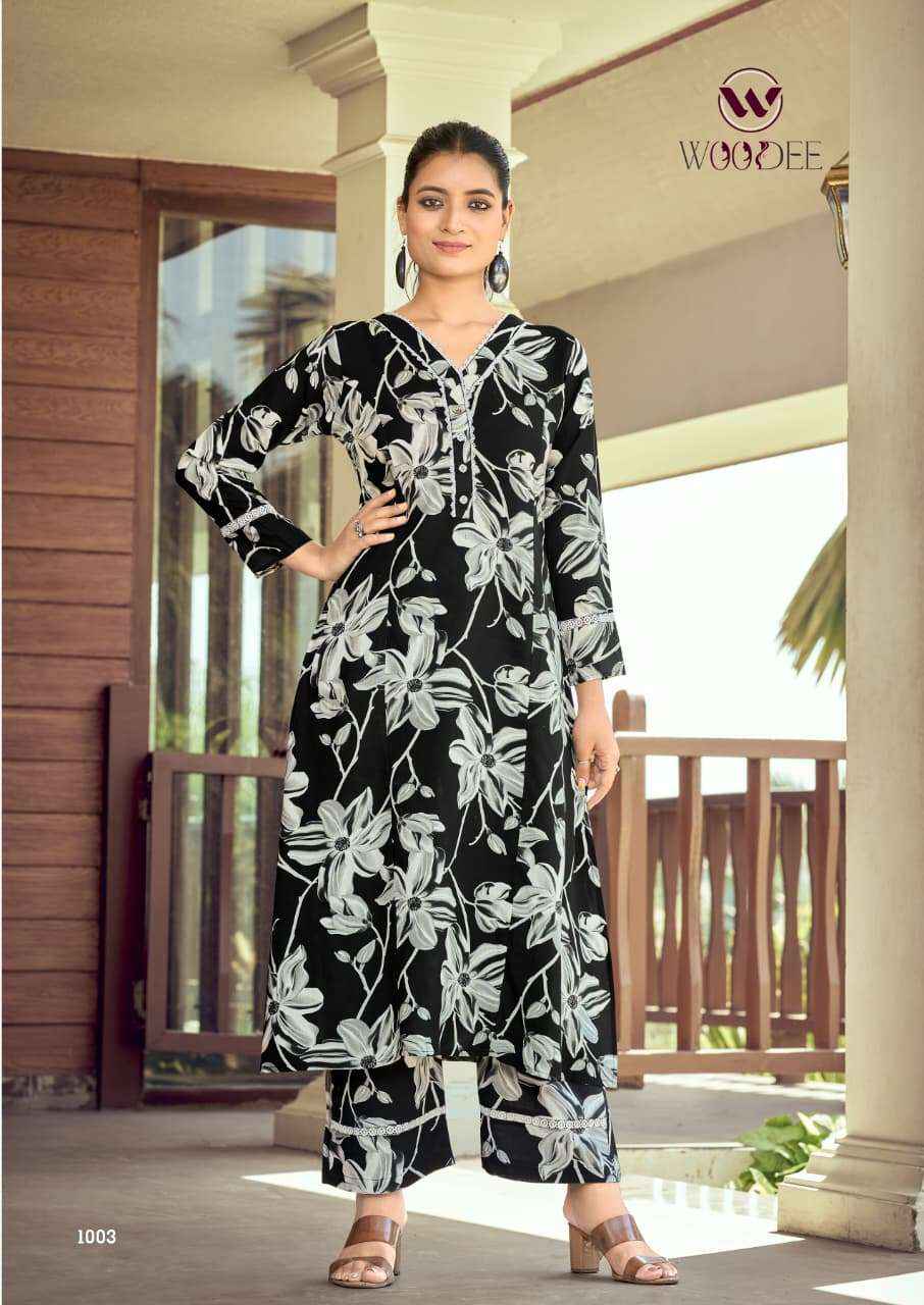 Woodee Shakira Vol 3 Reyon Kurti With Pant 6 pcs Catalogue