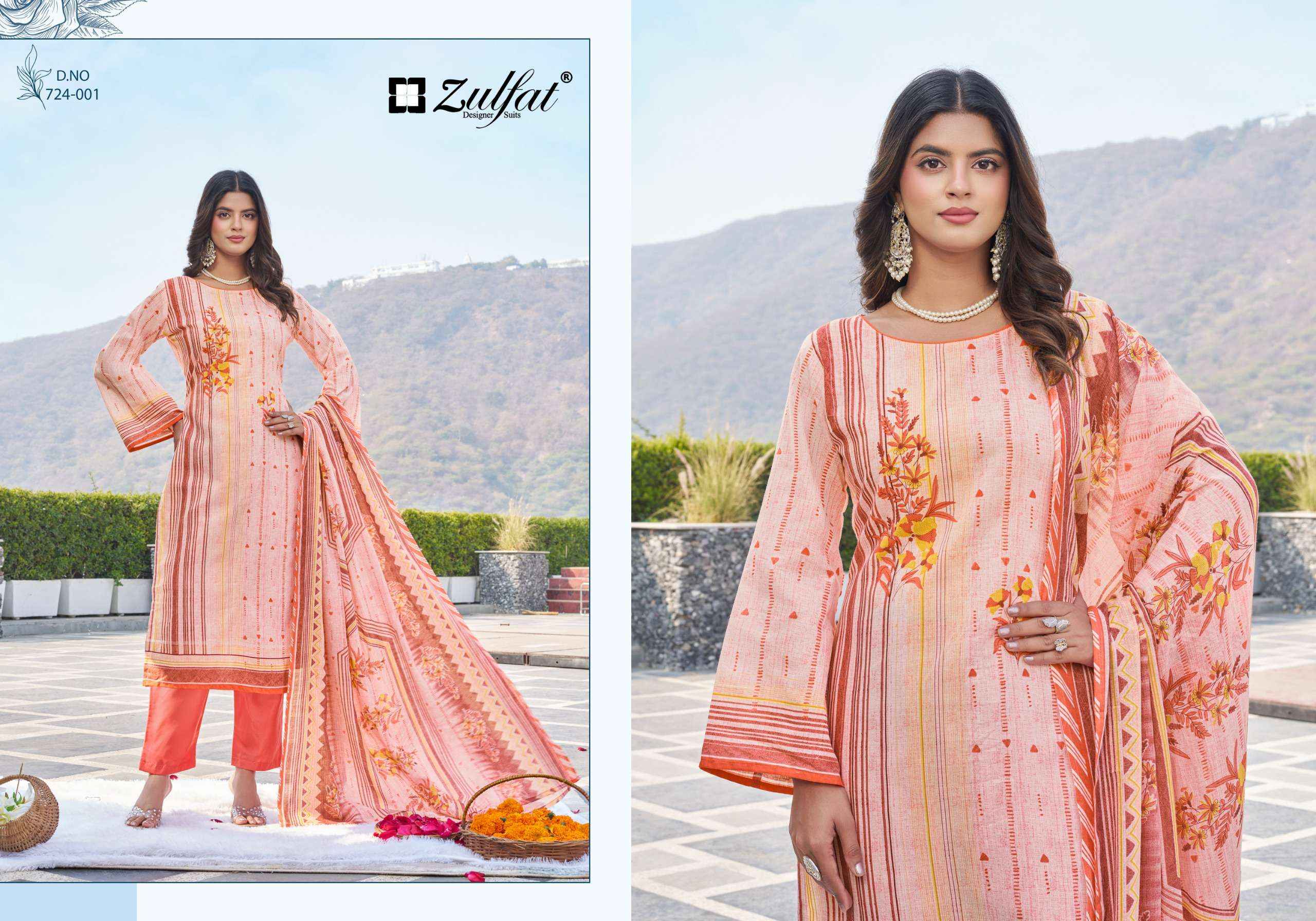 Zulfat Farida Cotton Dress Material 8 pcs Catalogue