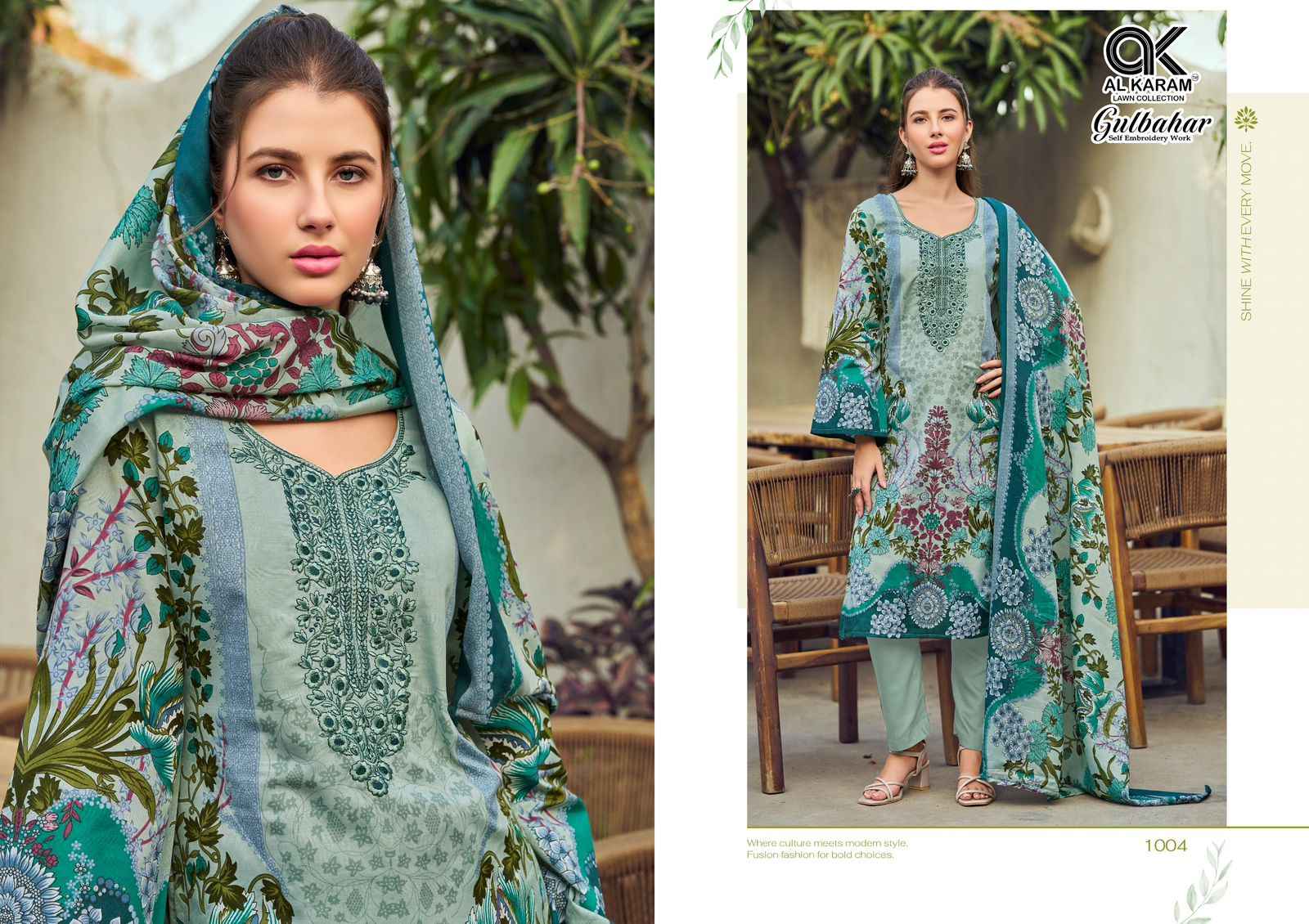 Al Karam Gulbahar Cotton Dress Material 6 pcs Catalogue
