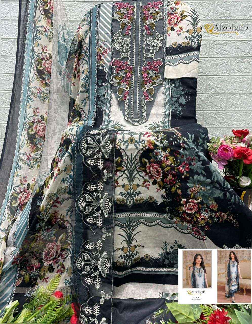 Al Zohaib Aaliyah Vol 1 Cotton Dress Material 4 pcs Catalogue