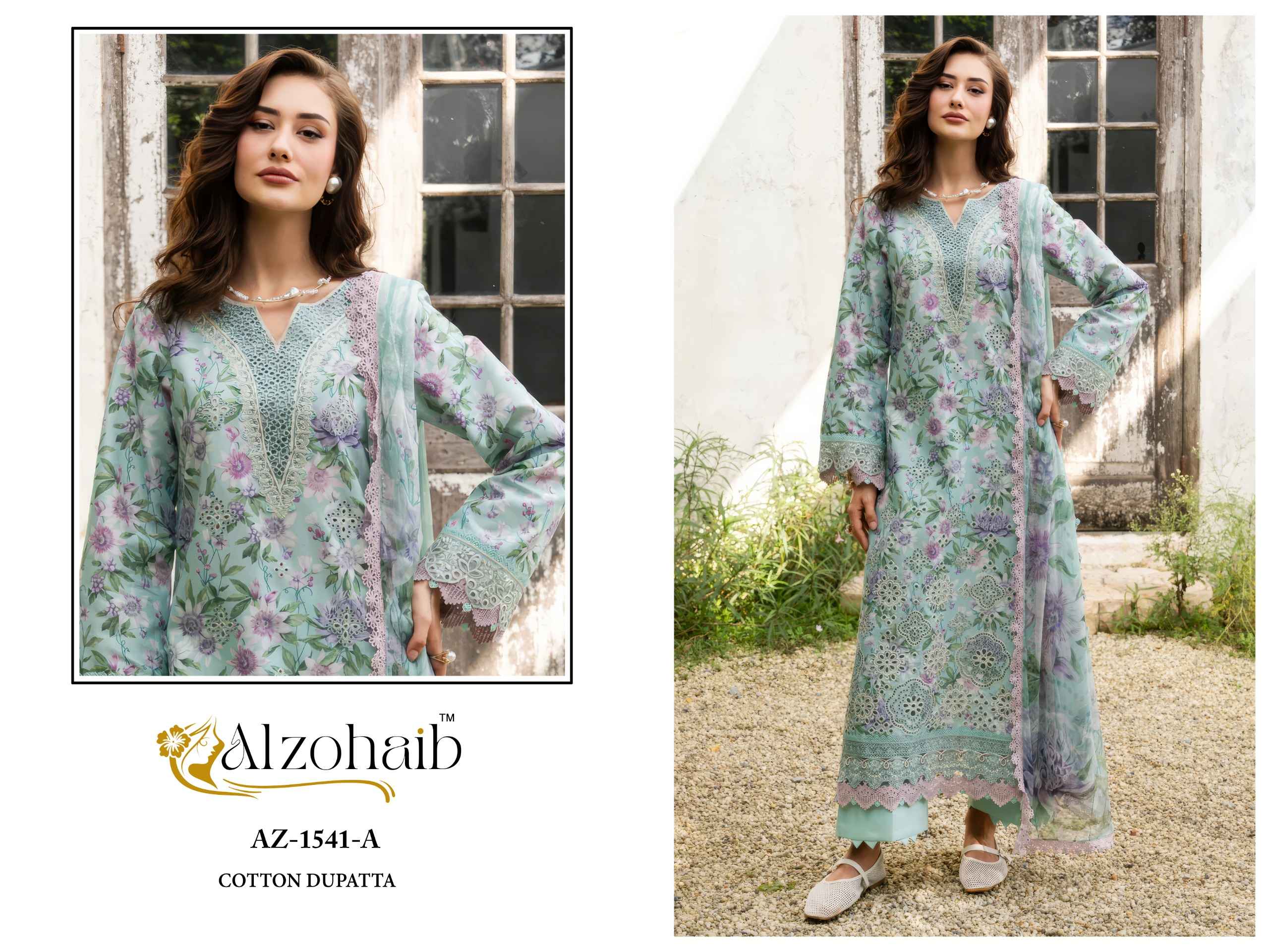 Al Zohaib Innaya Vol 1 Cotton Dress Material 4 pcs Catalogue
