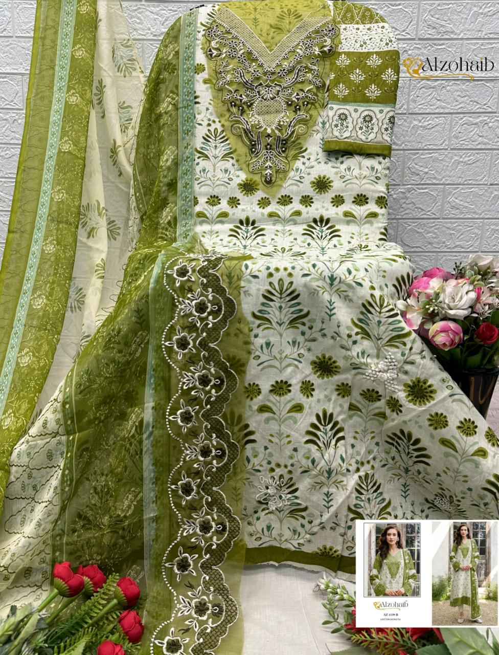 Al Zohaib Innaya Vol 1 Cotton Dress Material 4 pcs Catalogue