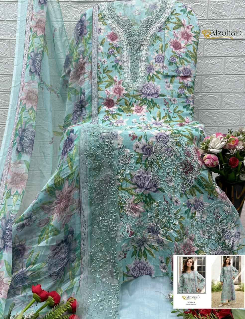 Al Zohaib Innaya Vol 1 Cotton Dress Material 4 pcs Catalogue