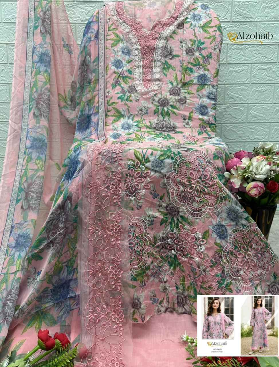 Al Zohaib Innaya Vol 1 Cotton Dress Material 4 pcs Catalogue