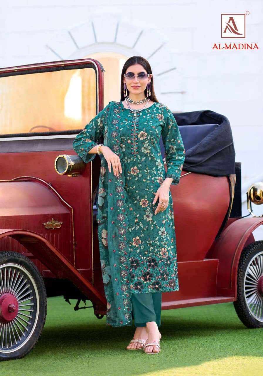 Alok Al Madina Cotton Dress Material 6 pcs Catalogue