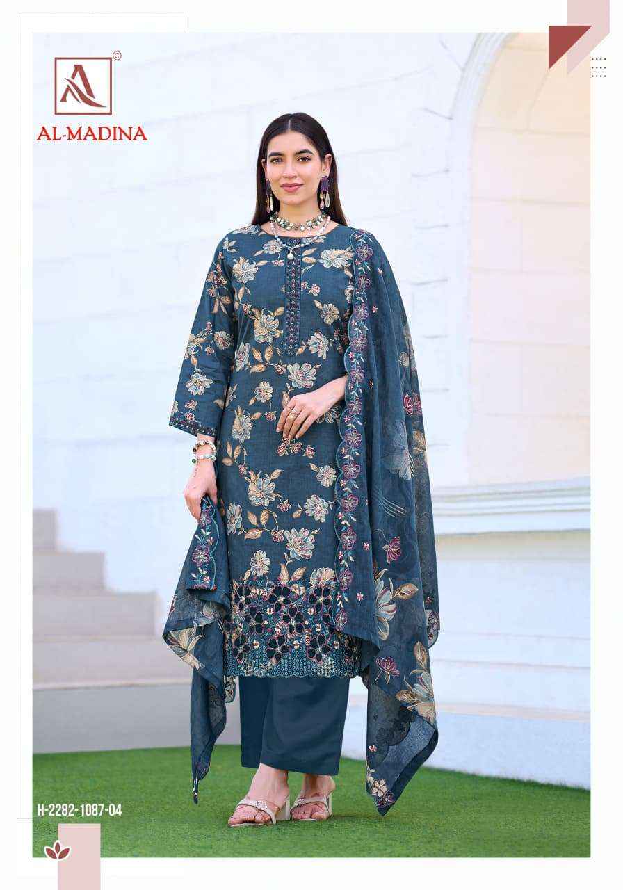 Alok Al Madina Cotton Dress Material 6 pcs Catalogue