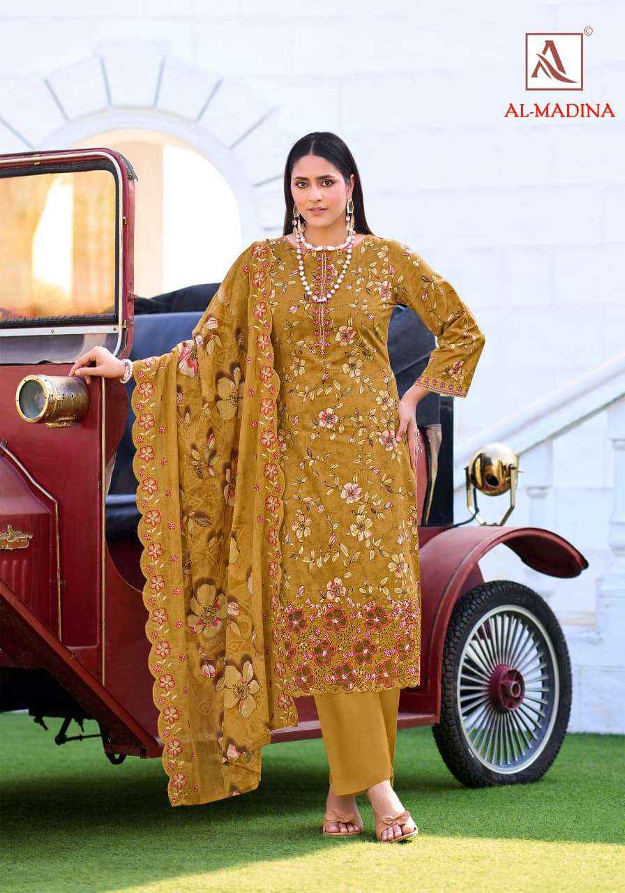 Alok Al Madina Cotton Dress Material 6 pcs Catalogue