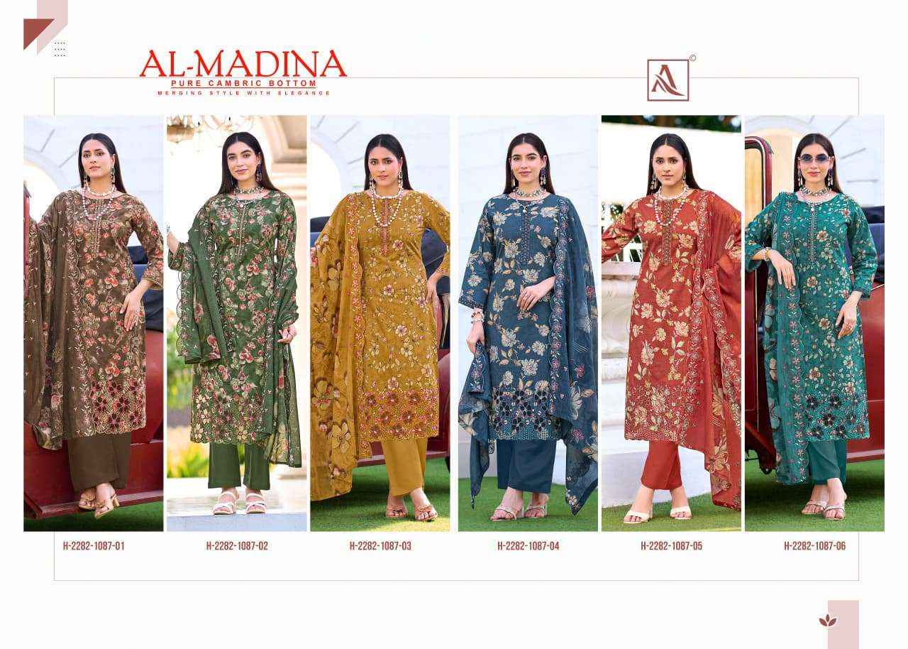 Alok Al Madina Cotton Dress Material 6 pcs Catalogue