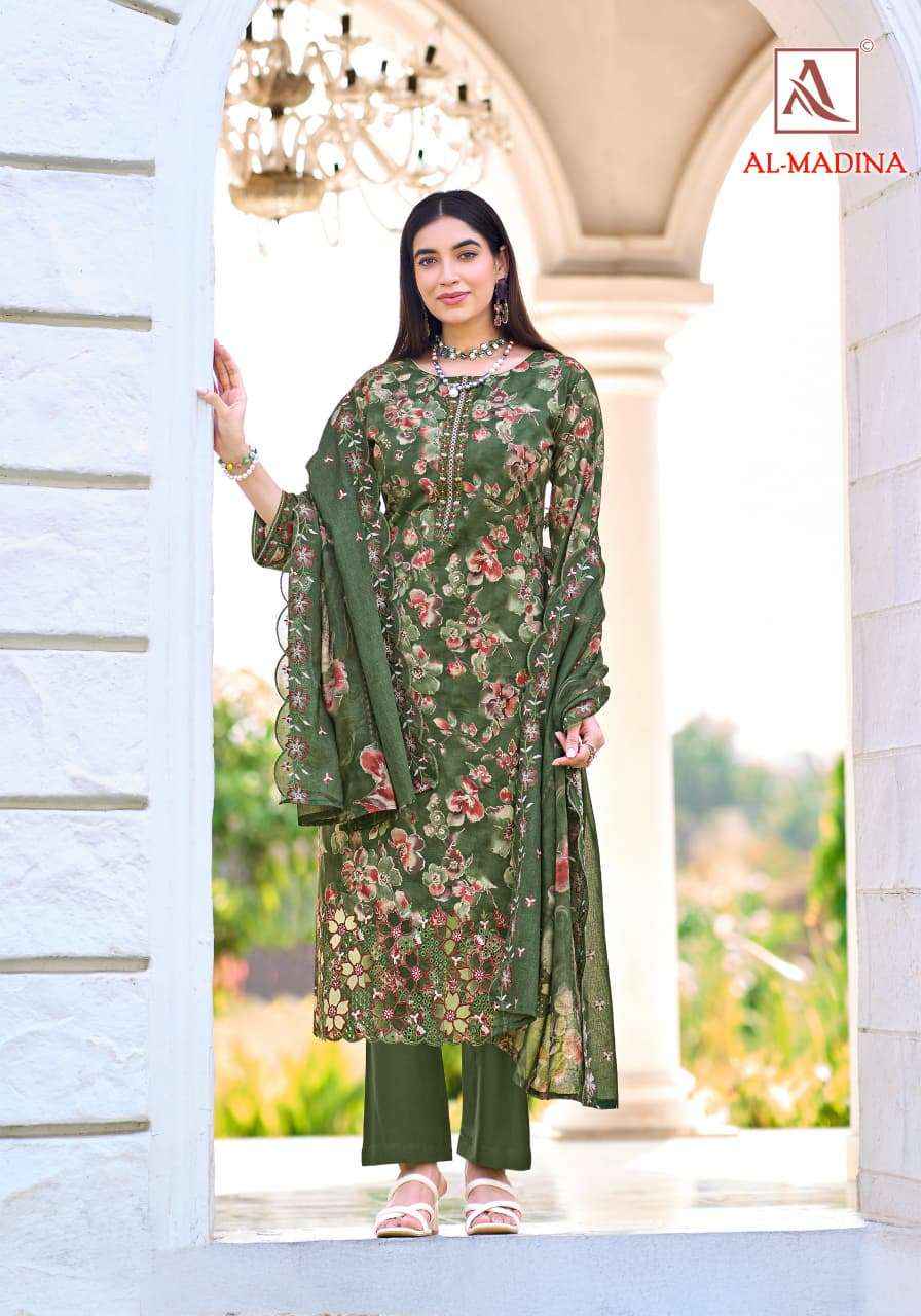 Alok Al Madina Cotton Dress Material 6 pcs Catalogue