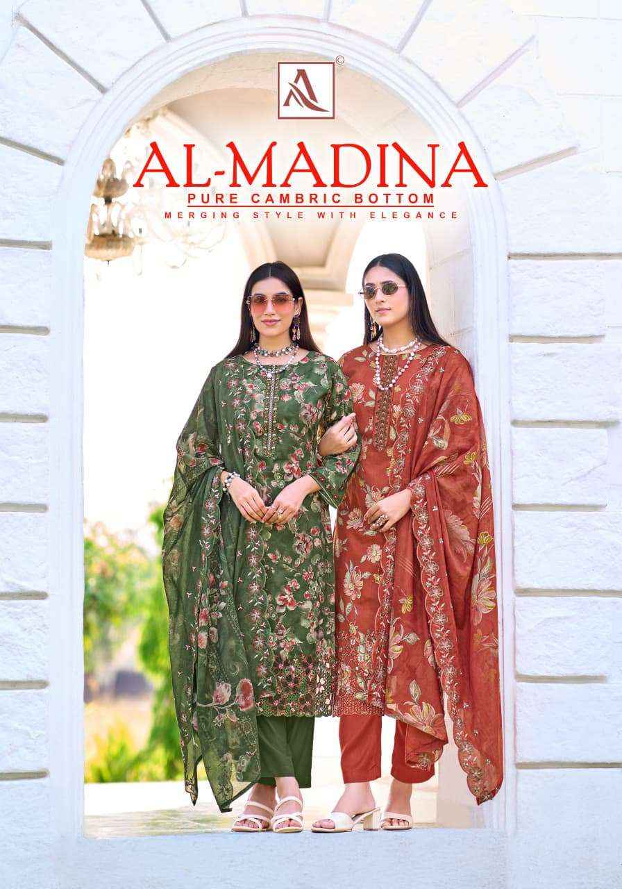 Alok Al Madina Cotton Dress Material 6 pcs Catalogue