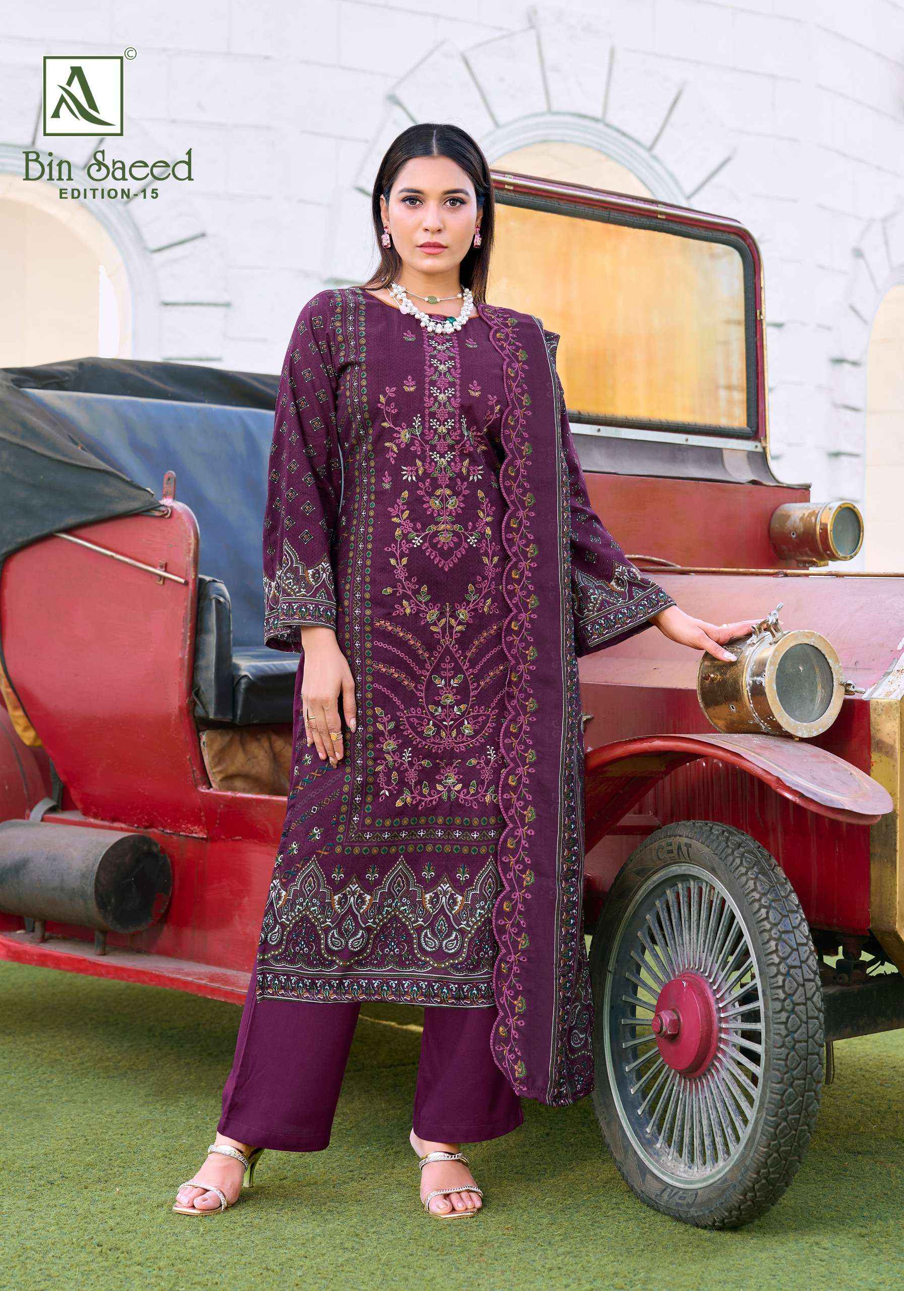 Alok Bin Saeed Edition 15 Cotton Dress Material 8 pcs Catalogue
