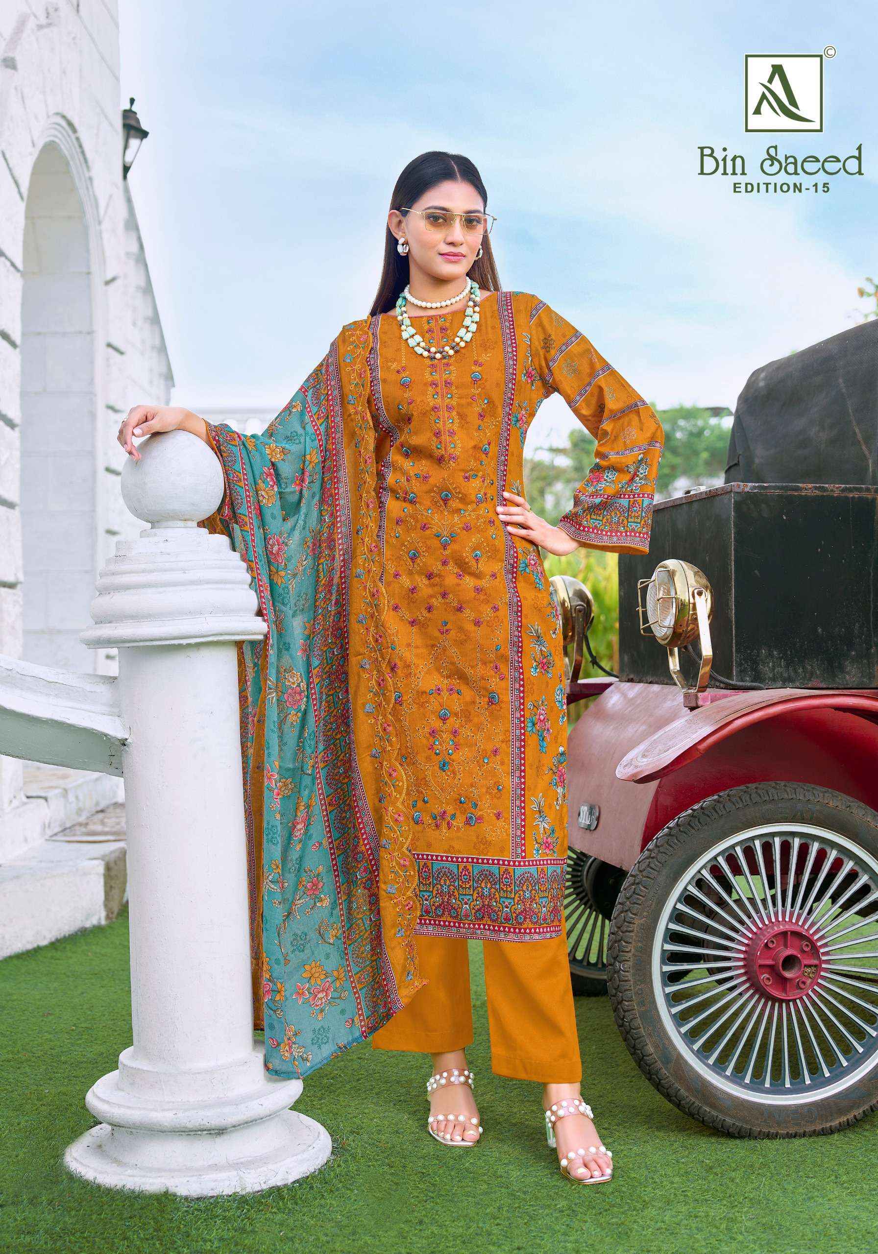 Alok Bin Saeed Edition 15 Cotton Dress Material 8 pcs Catalogue