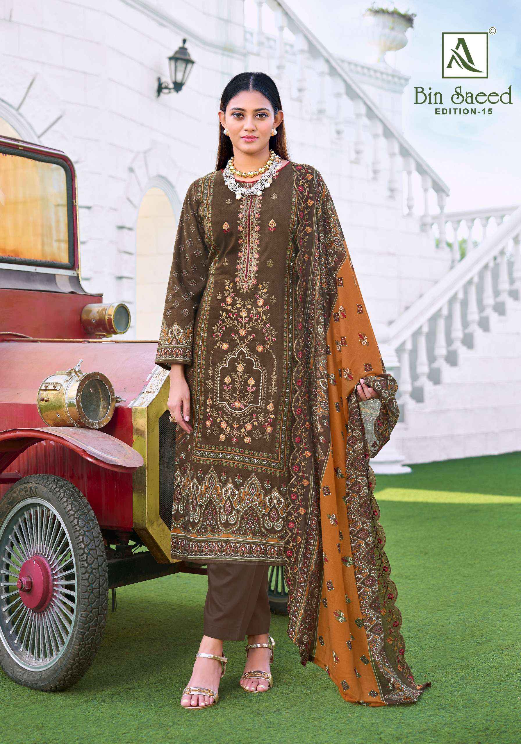 Alok Bin Saeed Edition 15 Cotton Dress Material 8 pcs Catalogue