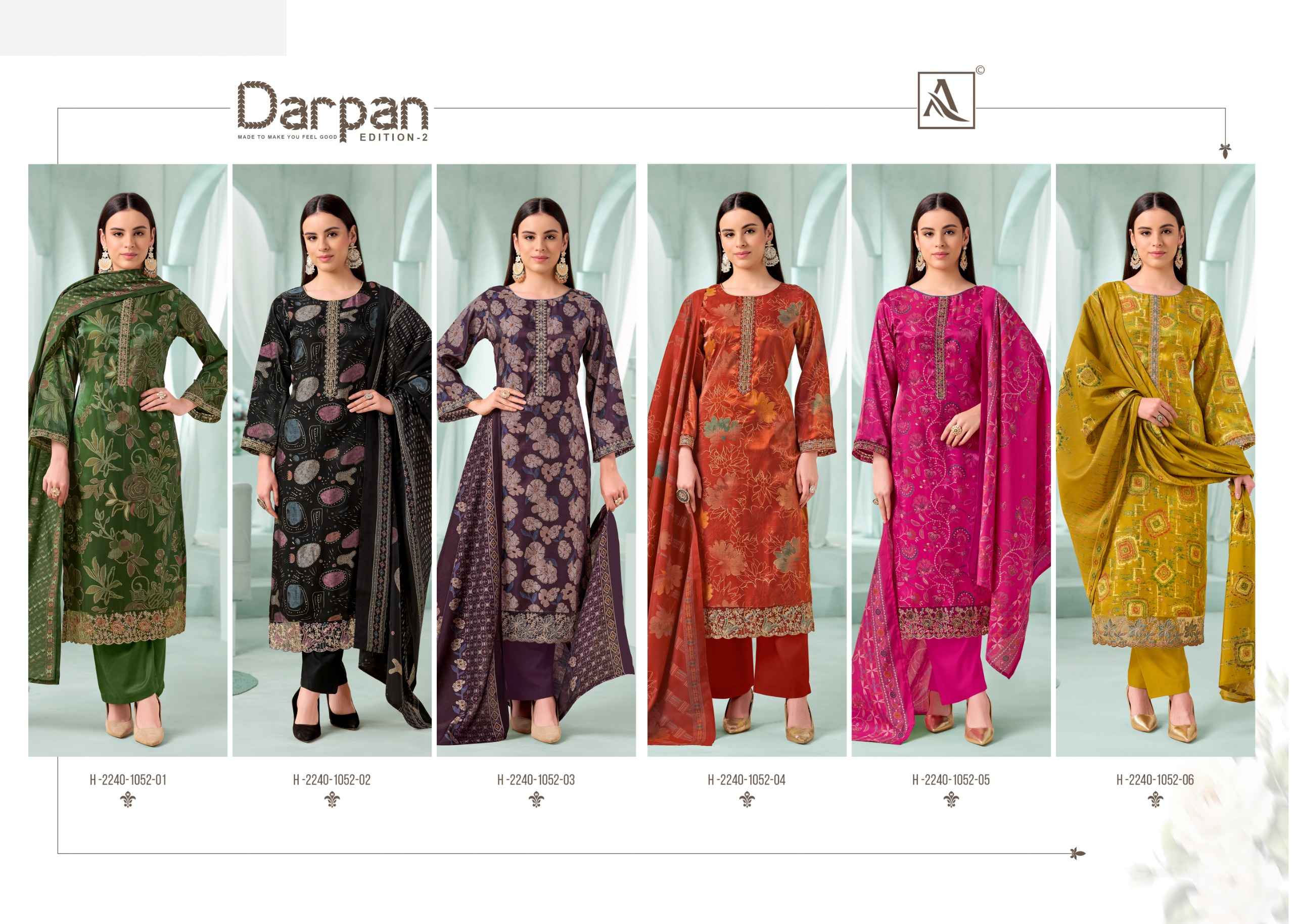 Alok Darpan Edition 2 Viscose Dress Material 6 pcs Catalogue