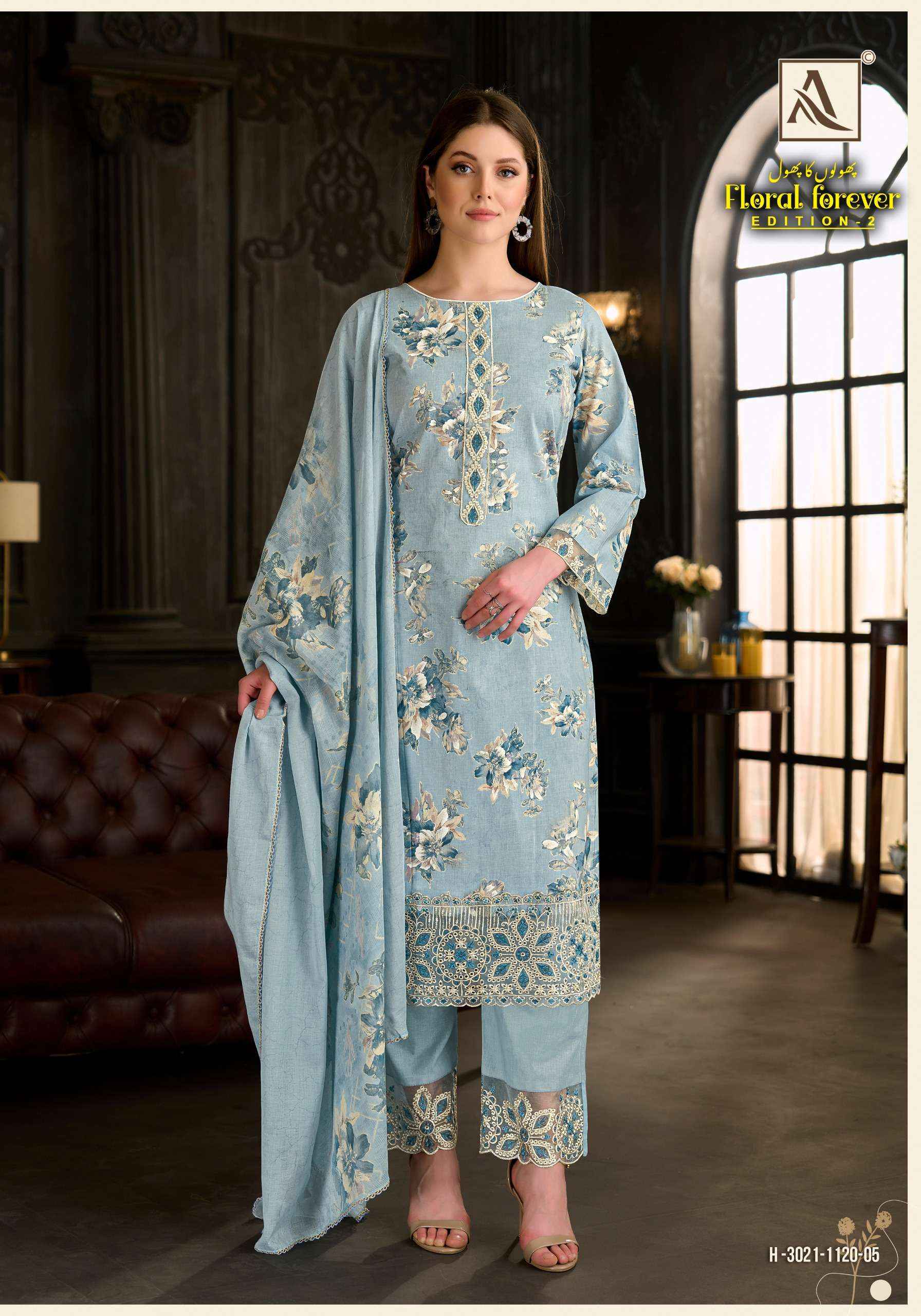 Alok Floral Forever Edition 2 Cambric Cotton Dress Material 6 pcs Catalogue