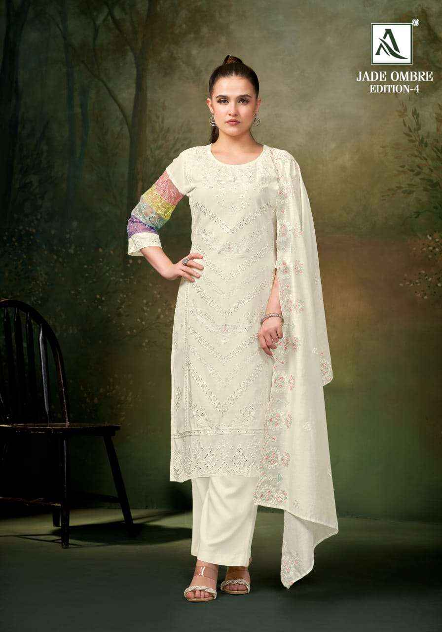 Alok Jade Ombre Edition 4 Lawn Cotton Dress Material 8 pcs Catalogue