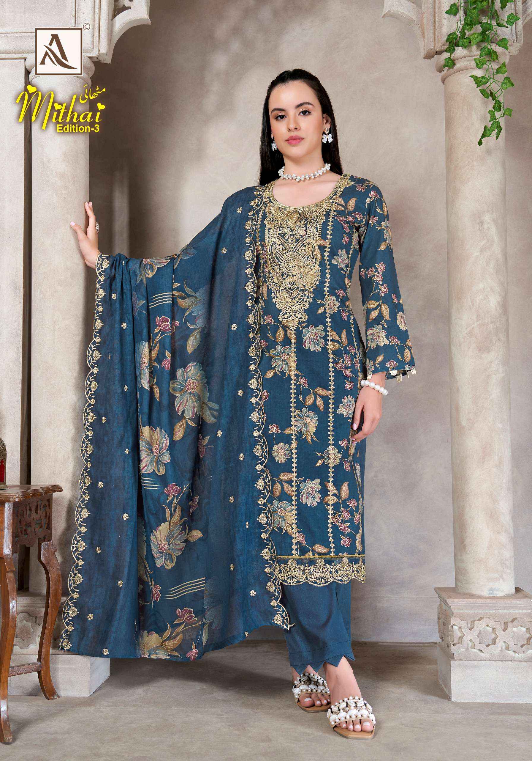 Alok Mithai Edition 3 Cambric Cotton Dress Material 6 pcs Catalogue
