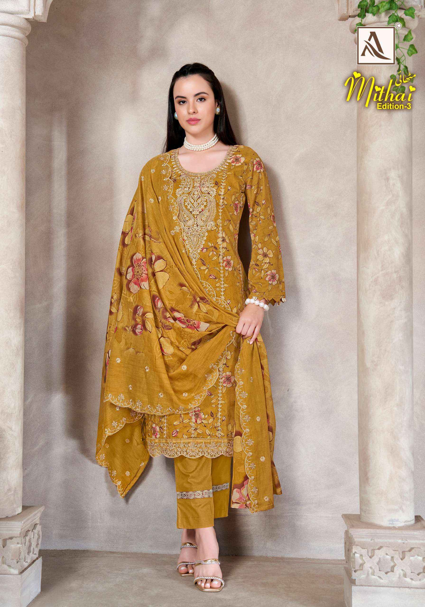 Alok Mithai Edition 3 Cambric Cotton Dress Material 6 pcs Catalogue