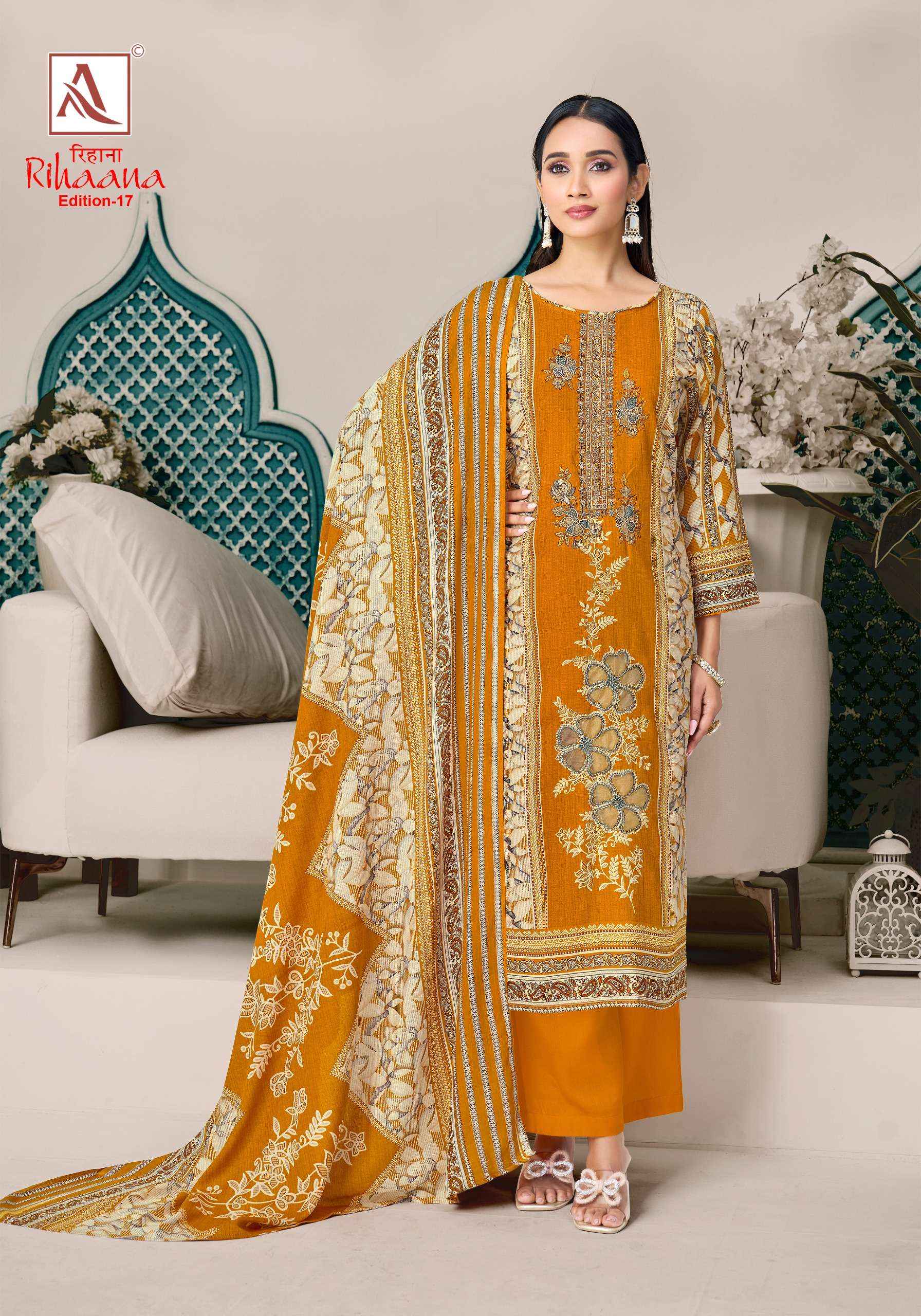 Alok Rihaana Edition 17 Cotton Dress Material 6 pcs Catalogue