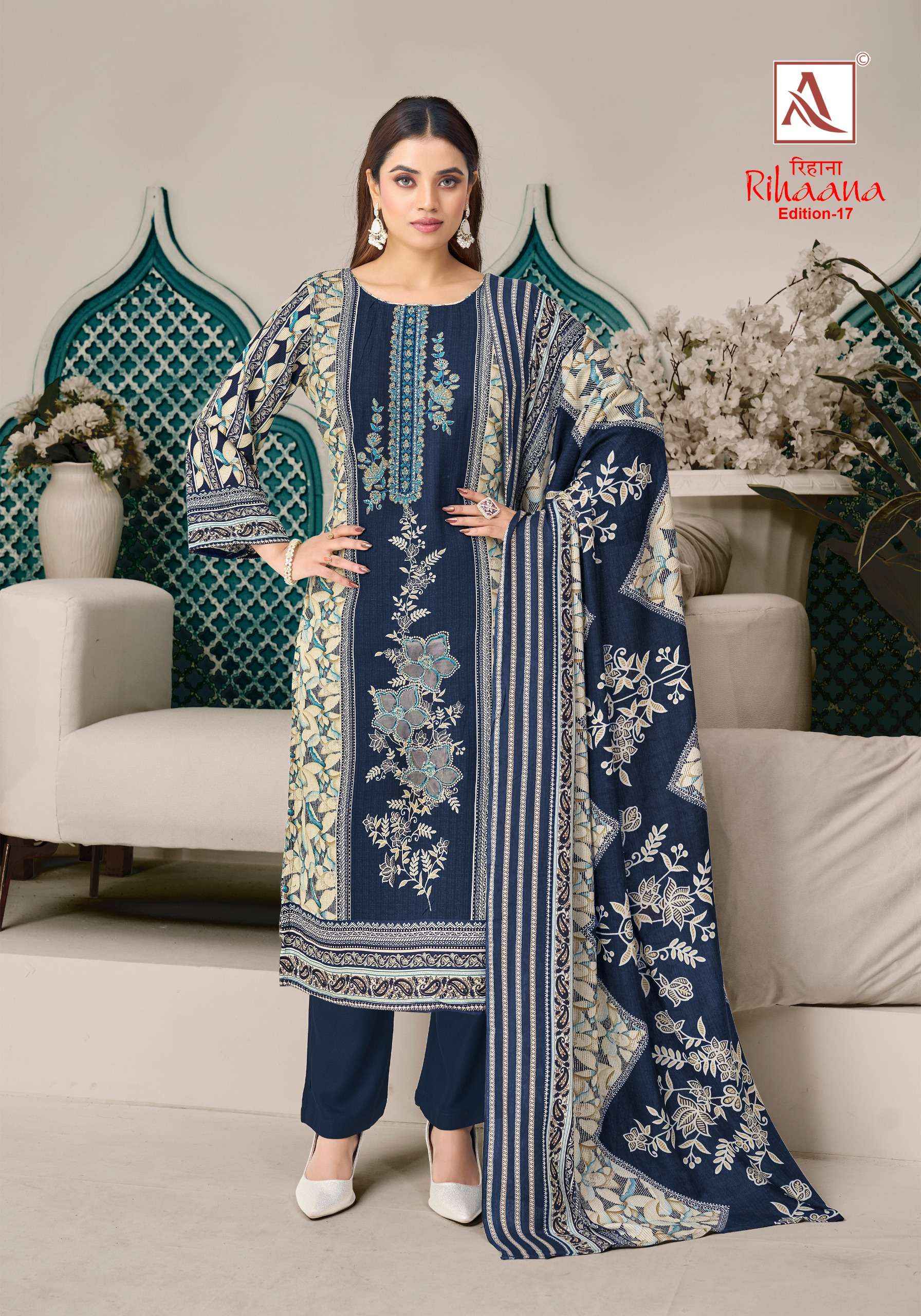 Alok Rihaana Edition 17 Cotton Dress Material 6 pcs Catalogue