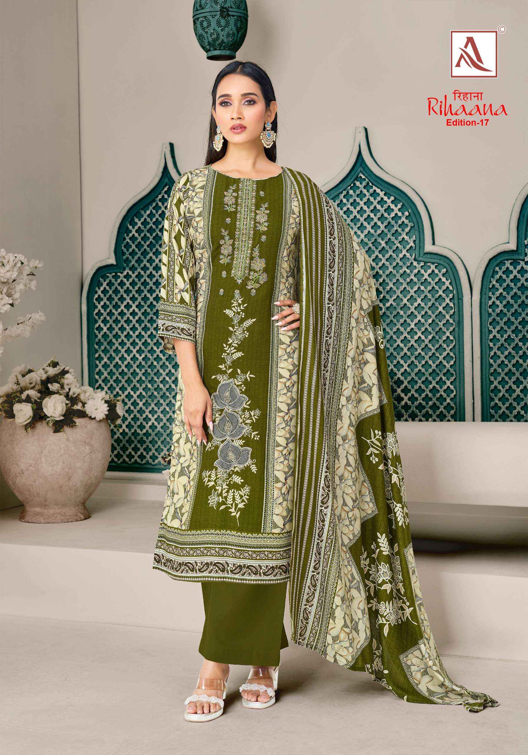 Alok Rihaana Edition 17 Cotton Dress Material 6 pcs Catalogue