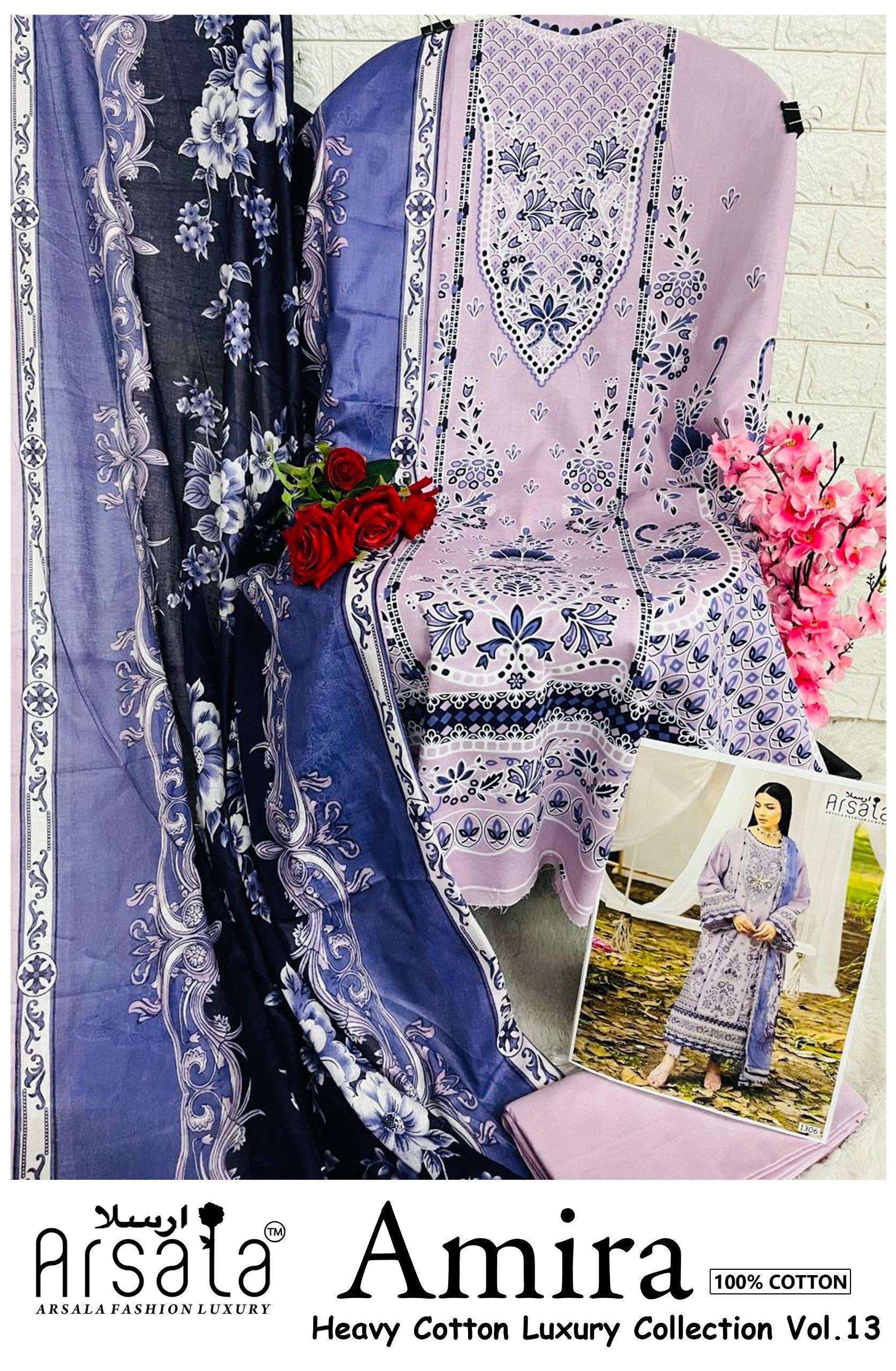 Arsala Fashion Amira Vol 13 Cotton Dress Material 6 pcs Catalogue