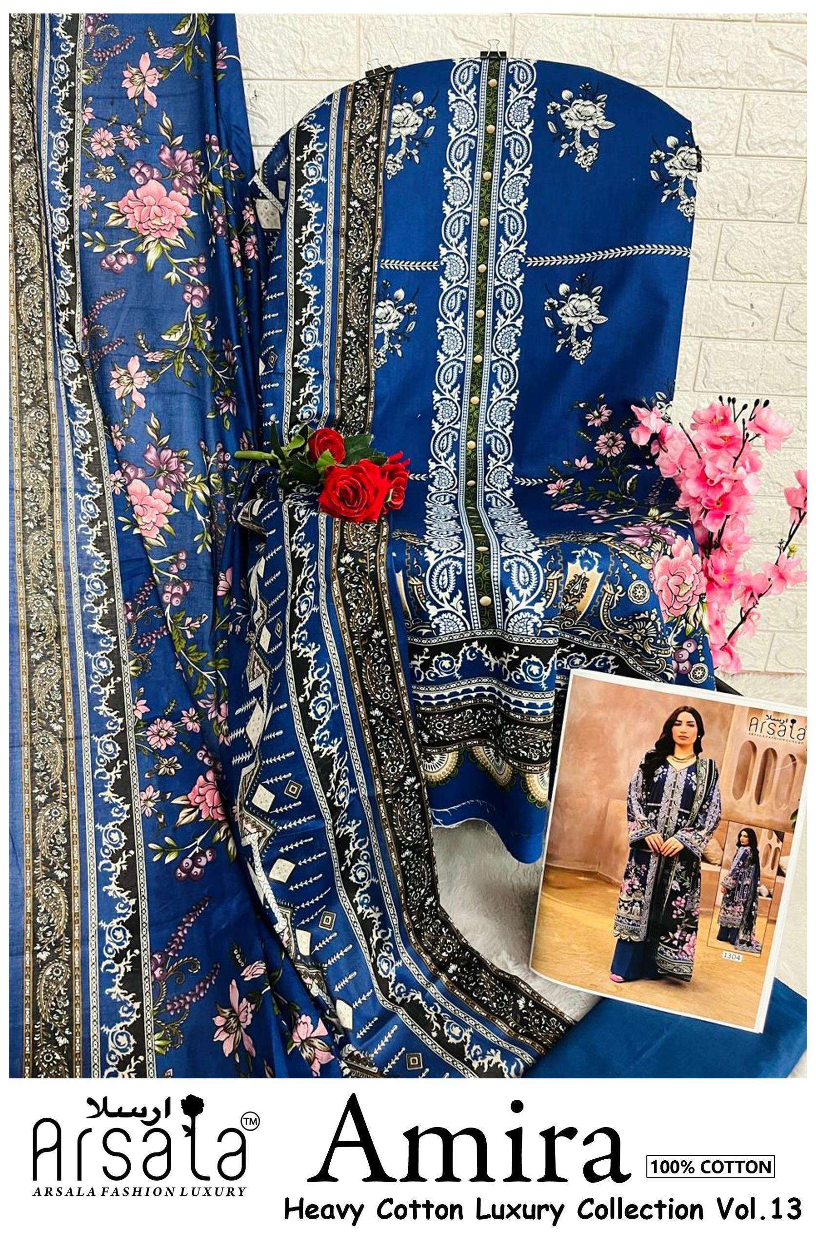 Arsala Fashion Amira Vol 13 Cotton Dress Material 6 pcs Catalogue