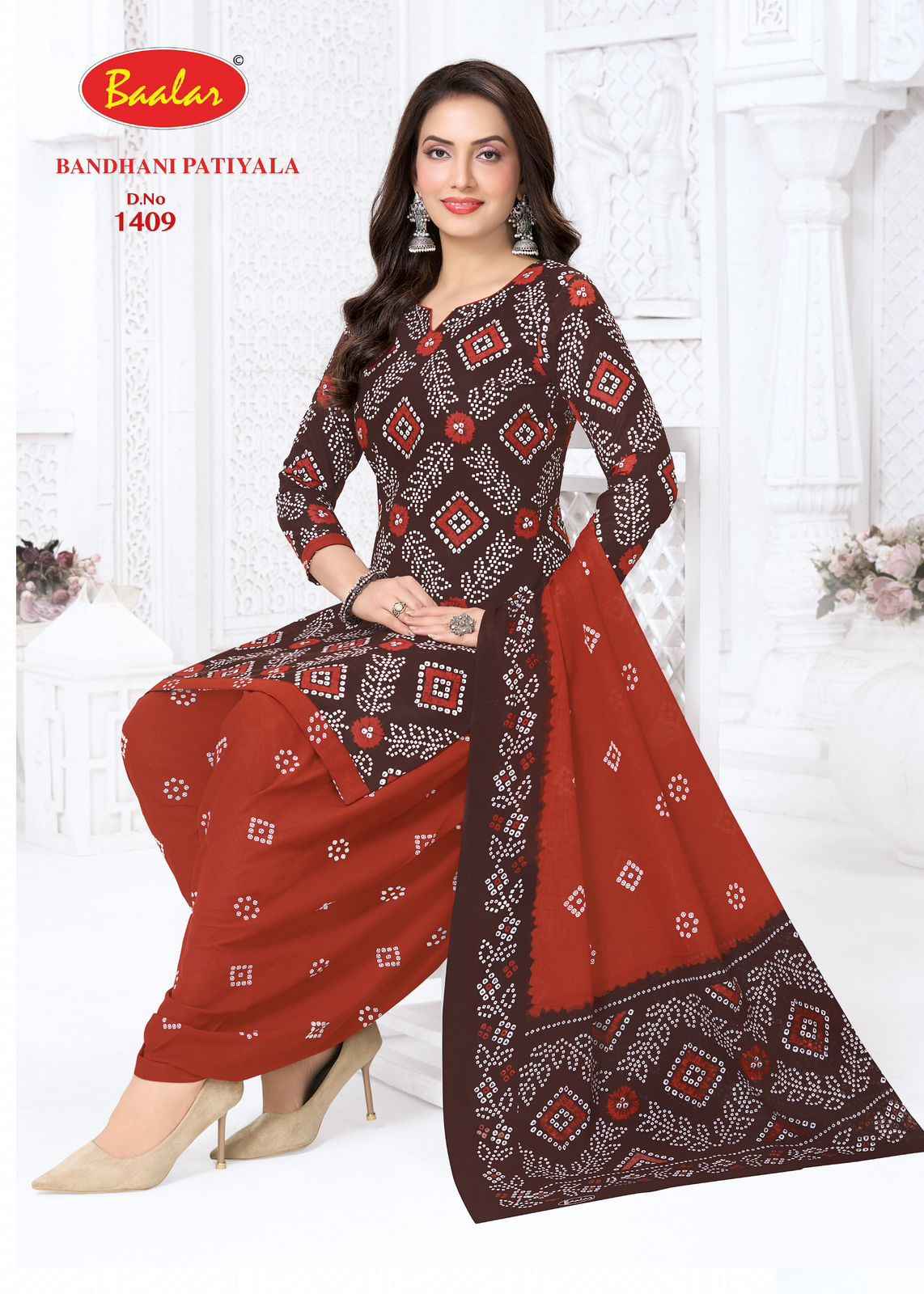 Baalar Bandhani Patiyala Vol 14 Cotton Dress Material 12 pcs Catalogue