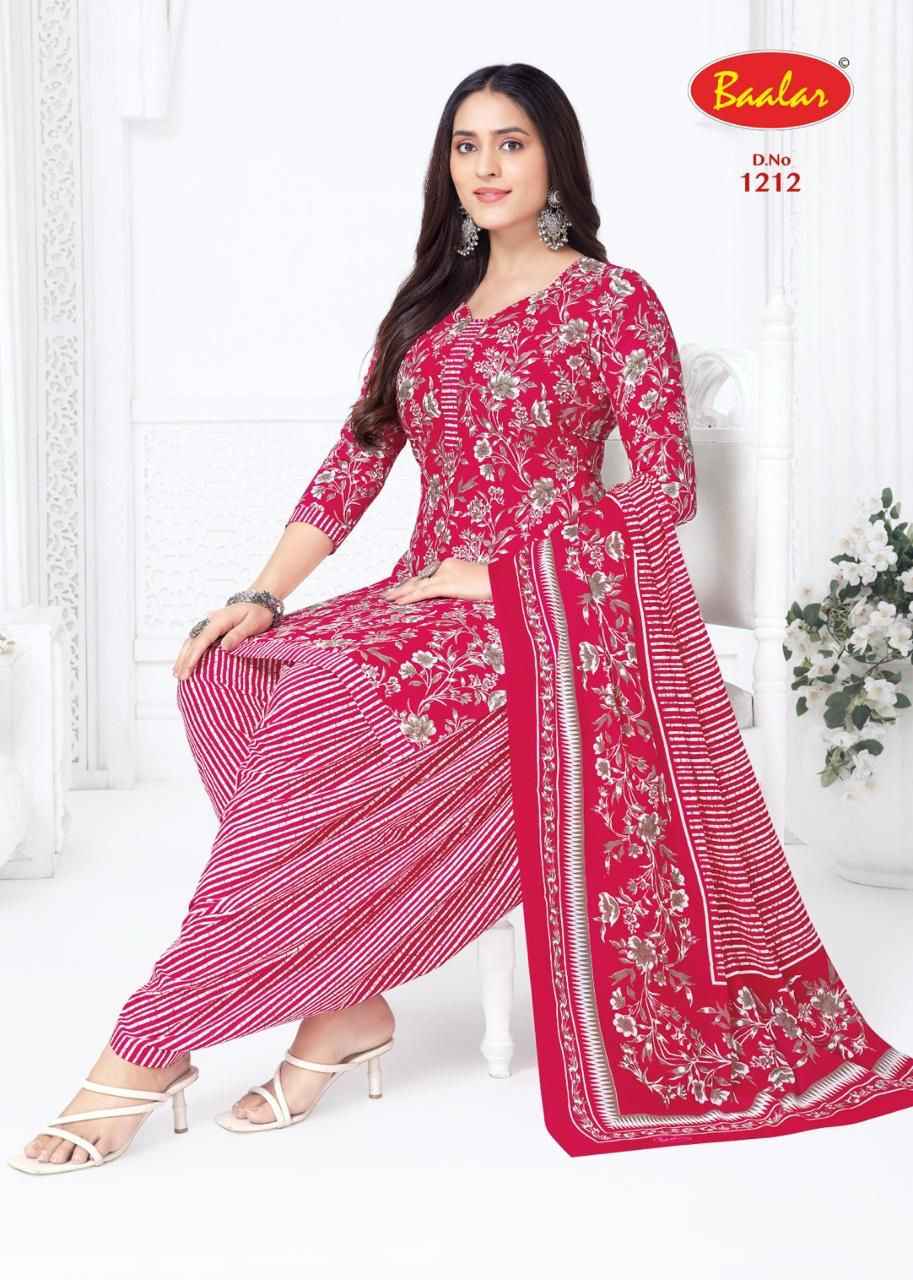 Baalar Crystal patiyala Vol 12 Cotton Dress Material 15 pcs Catalogue