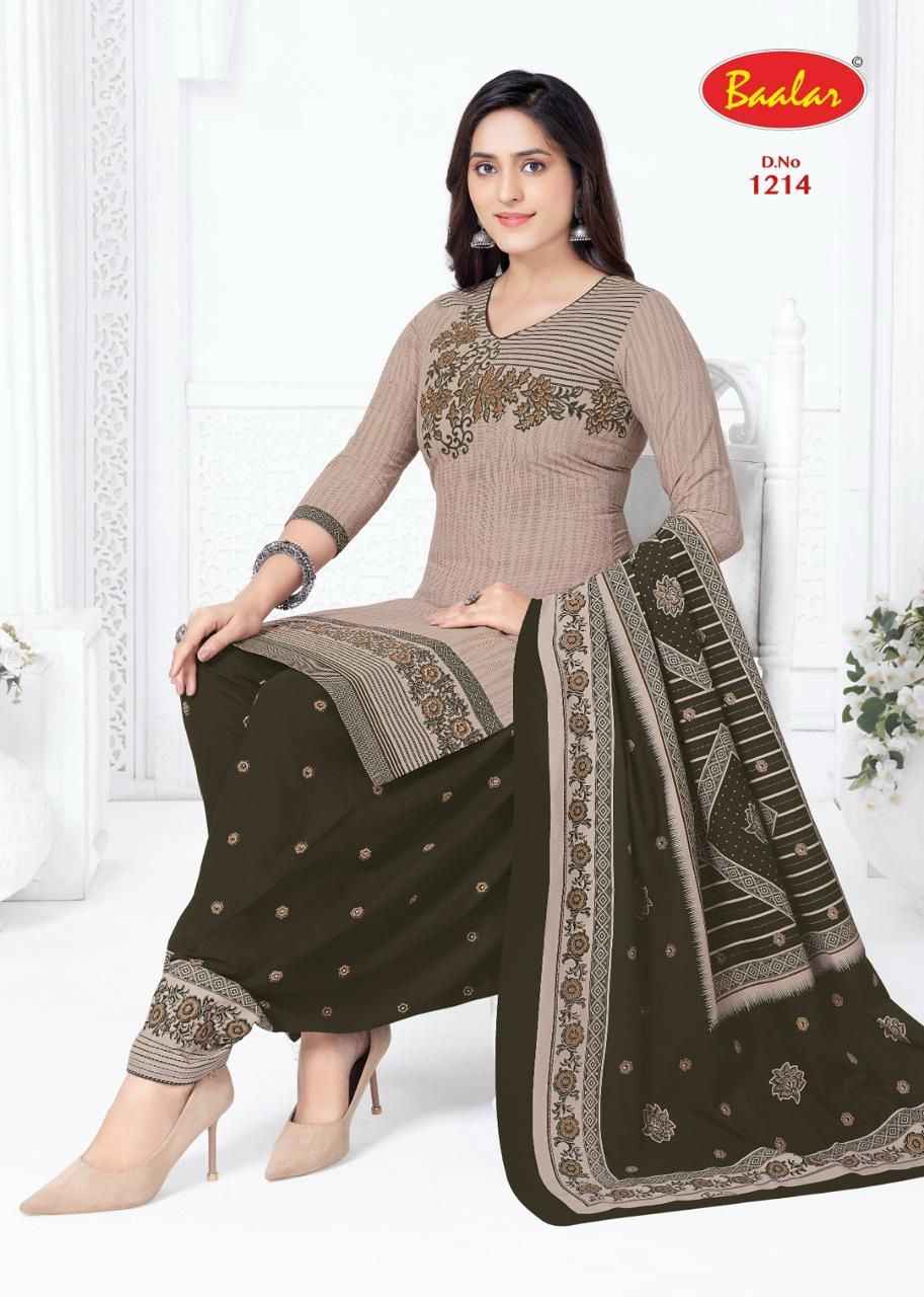 Baalar Crystal patiyala Vol 12 Cotton Dress Material 15 pcs Catalogue
