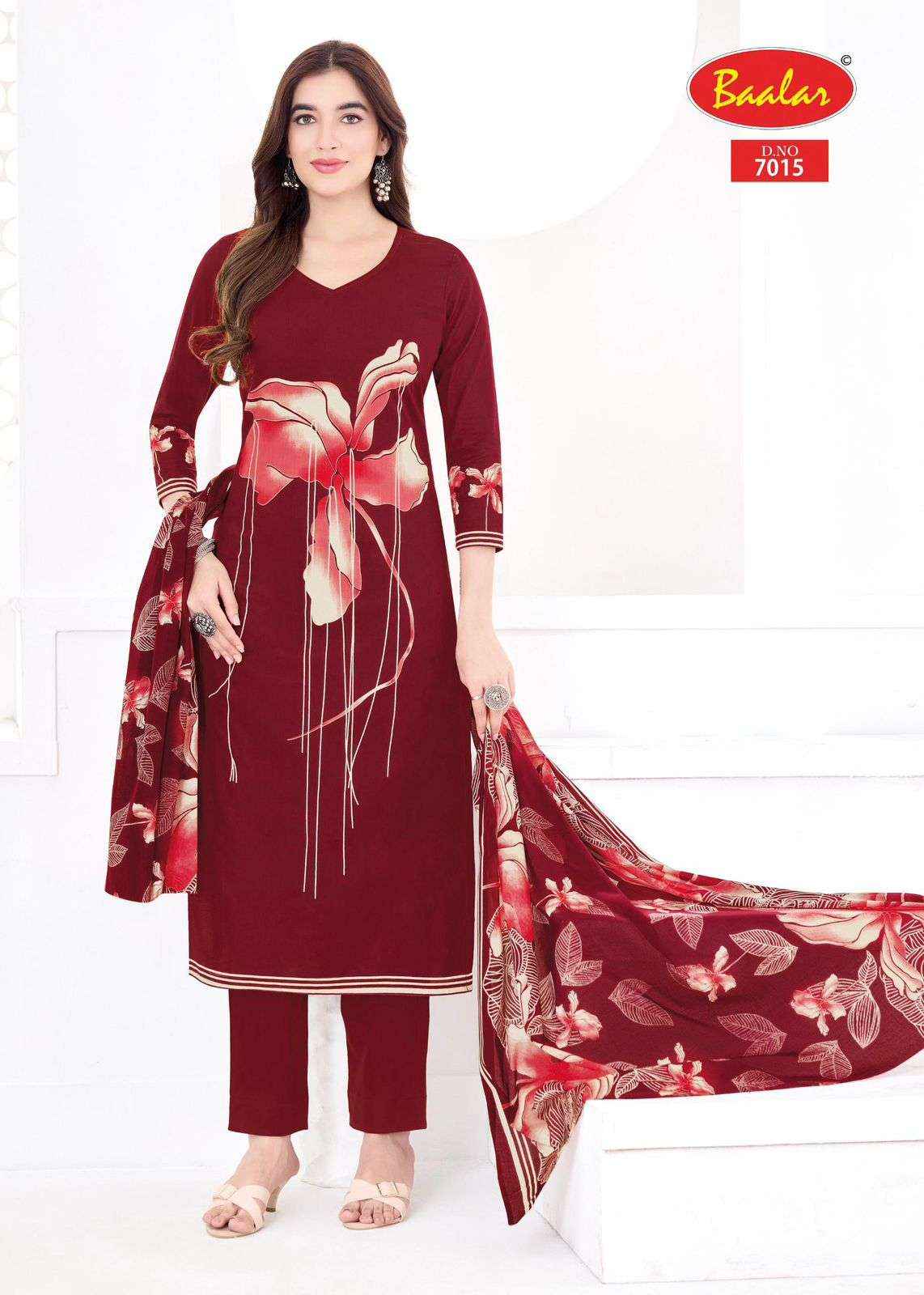 Baalar Pashmina Vol 7 Lawn Cotton Dress Material 15 pcs Catalogue