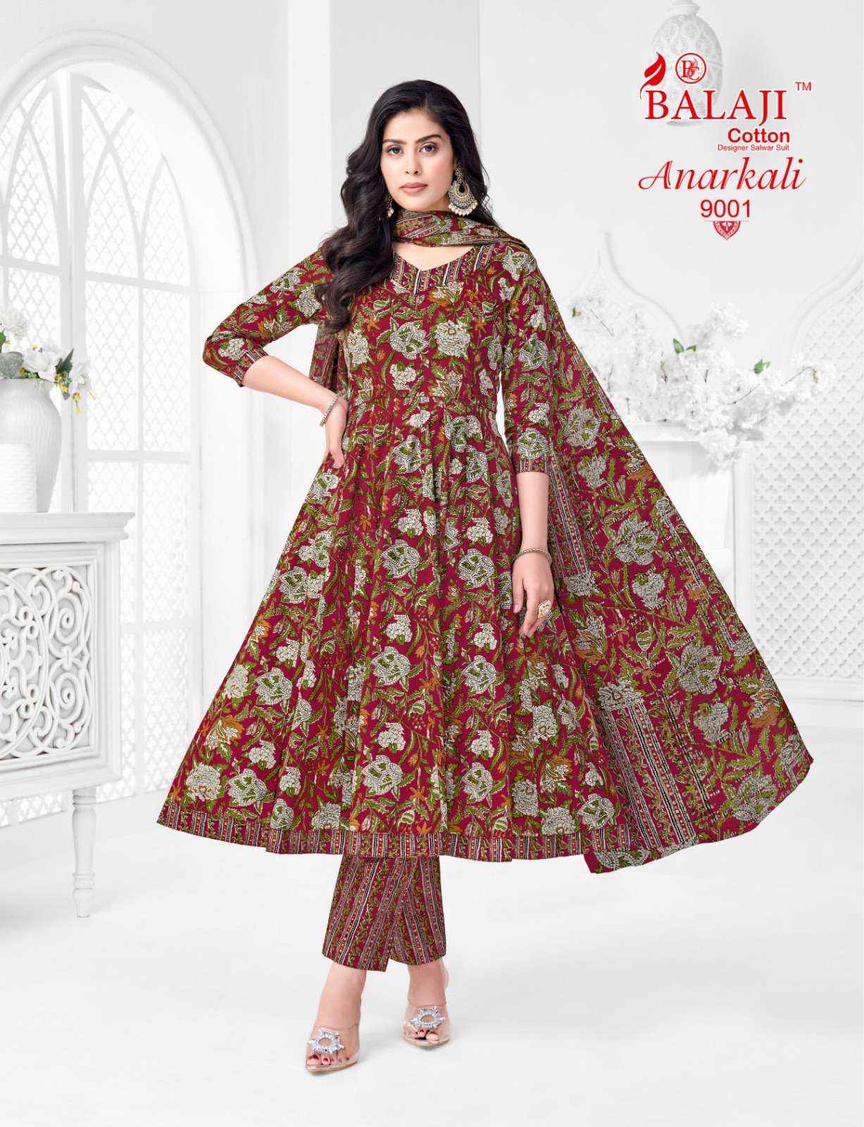 Balaji Anarkali Vol 9 Cotton Kurti Combo 8 pcs Catalogue