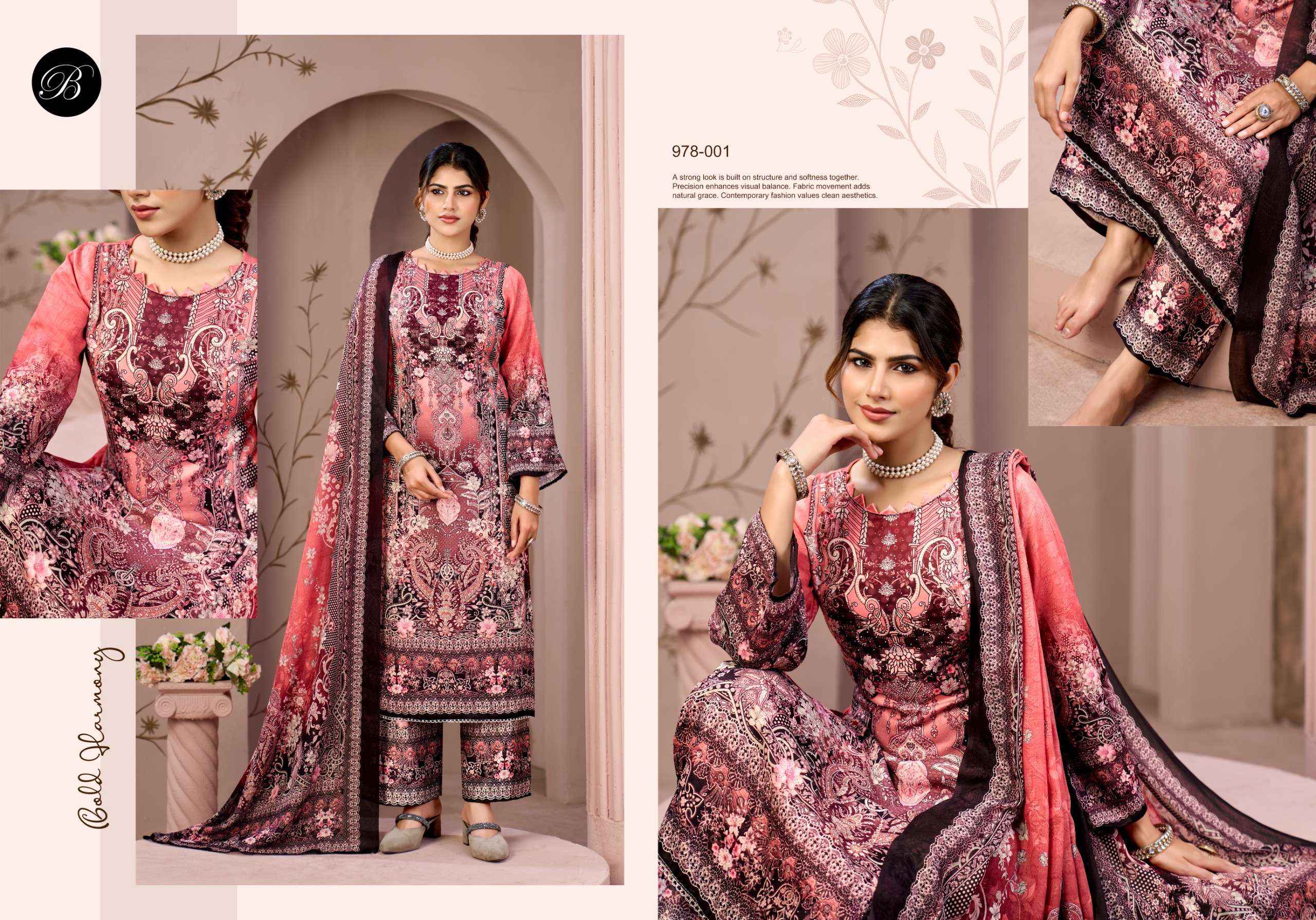 Belliza Moon Light Jam Cotton Dress Material 4 pcs Cataloge