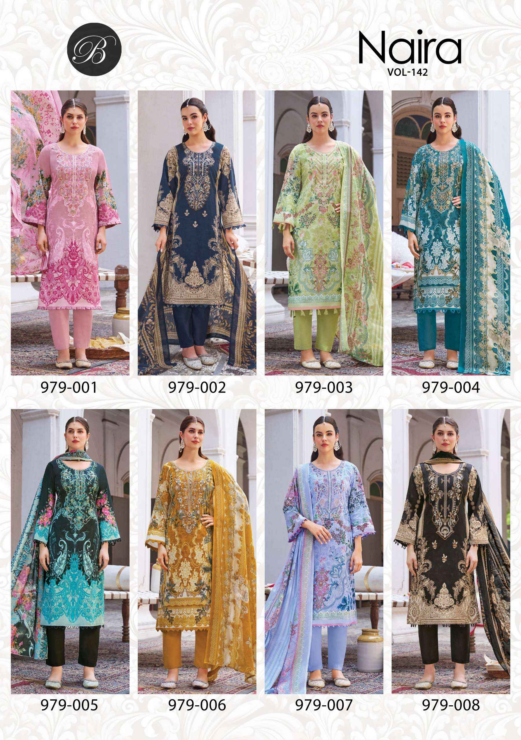 Belliza Naira Vol 142 Cotton Dress Material 8 pcs Cataloge