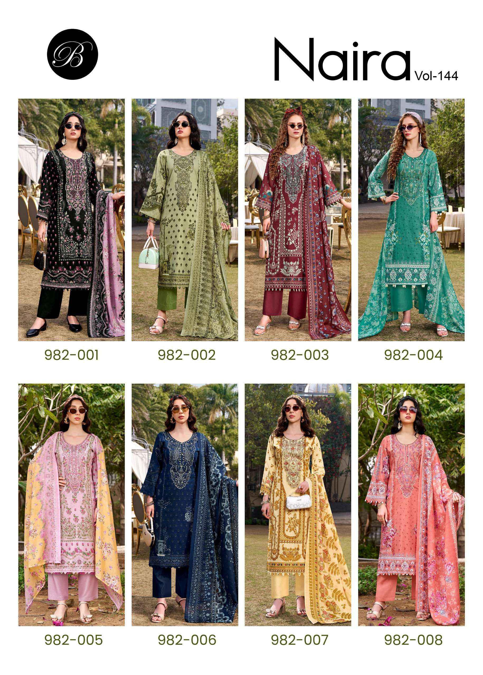 Belliza Naira Vol 144 Cotton Dress Material 8 pcs Cataloge
