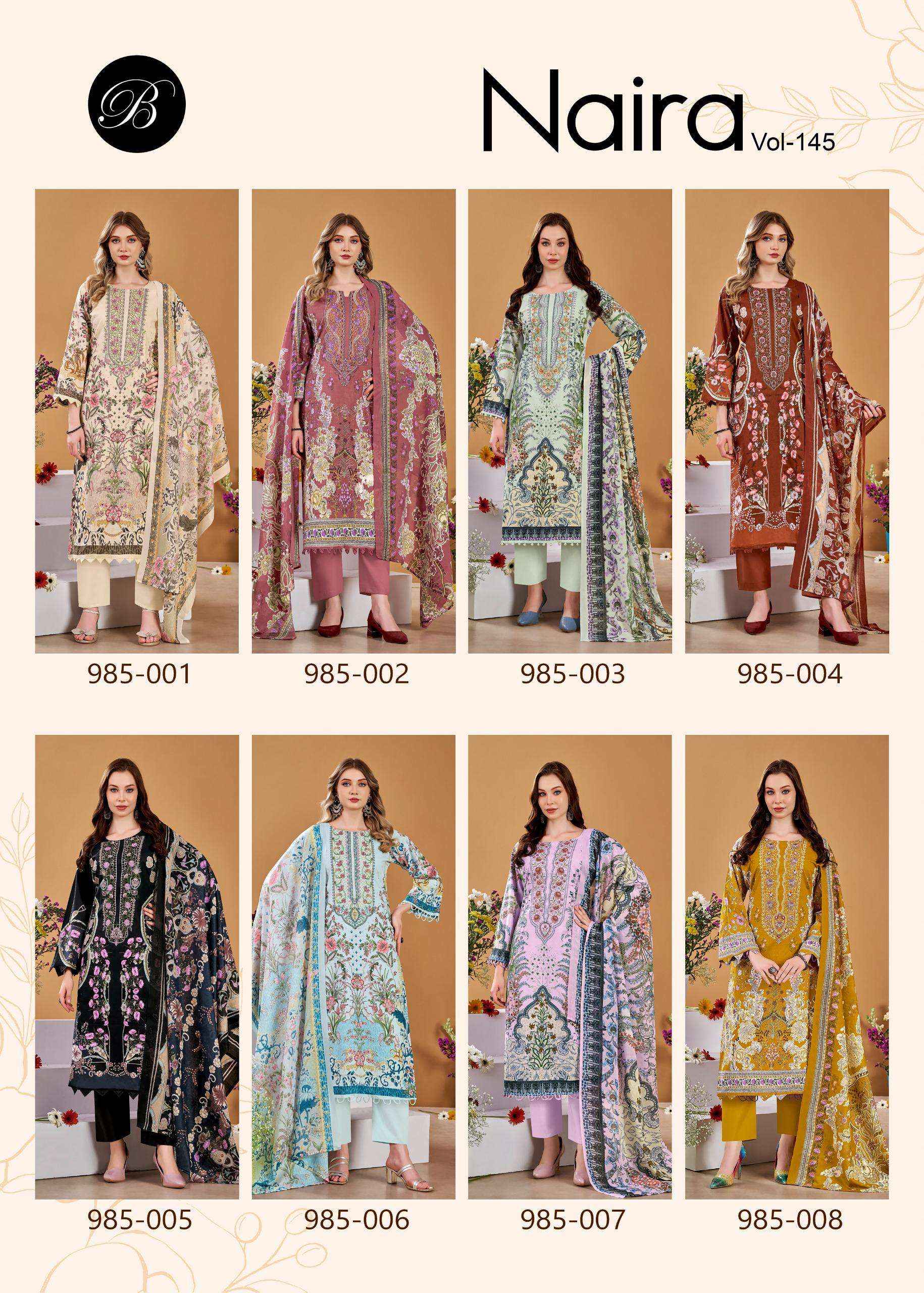 Belliza Naira Vol 145 Cotton Dress Material 8 pcs Cataloge