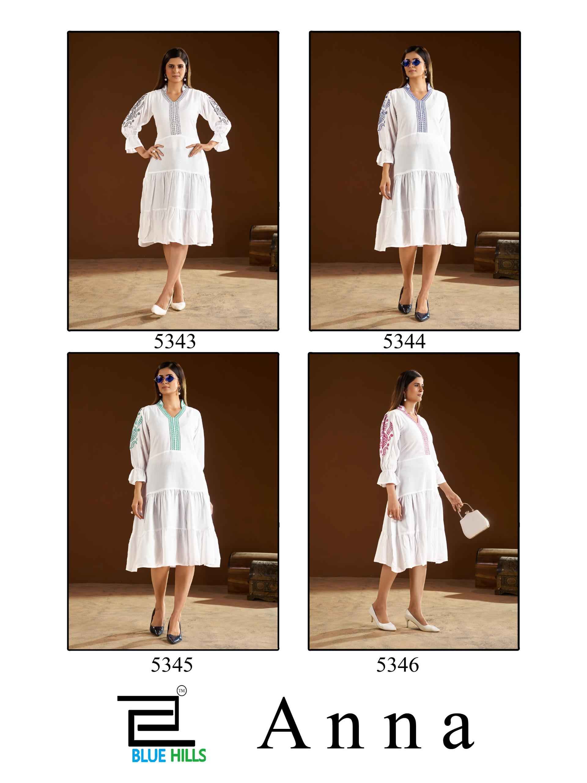 Blue Hills Anna Rayon Kurti 4 pcs Catalogue
