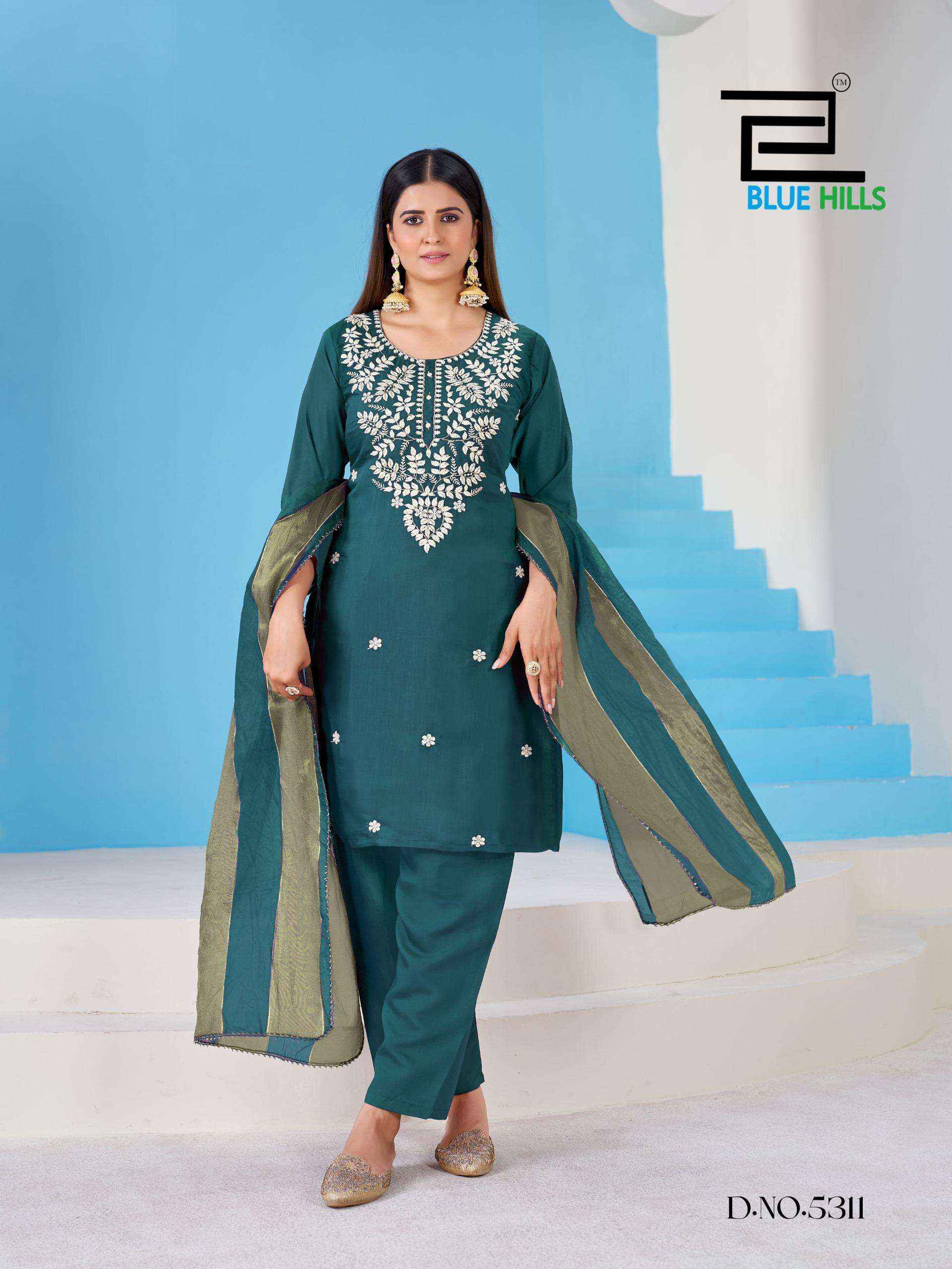 Blue Hills Kalpana Chanderi Silk Kurti Combo 4 pcs Catalogue
