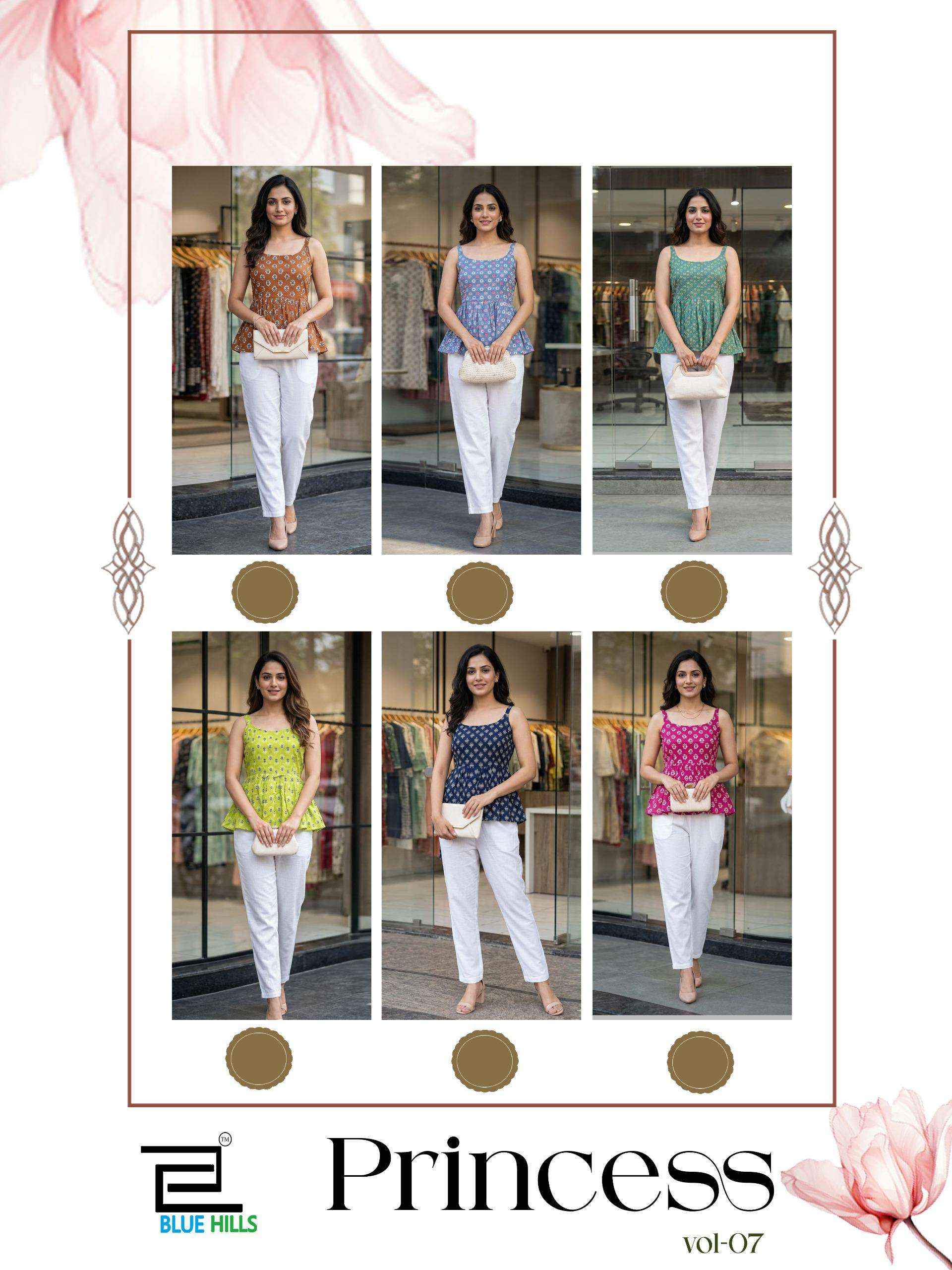 Blue Hills Princess Vol 7 Short Cotton Tunic 6 pcs Catalogue