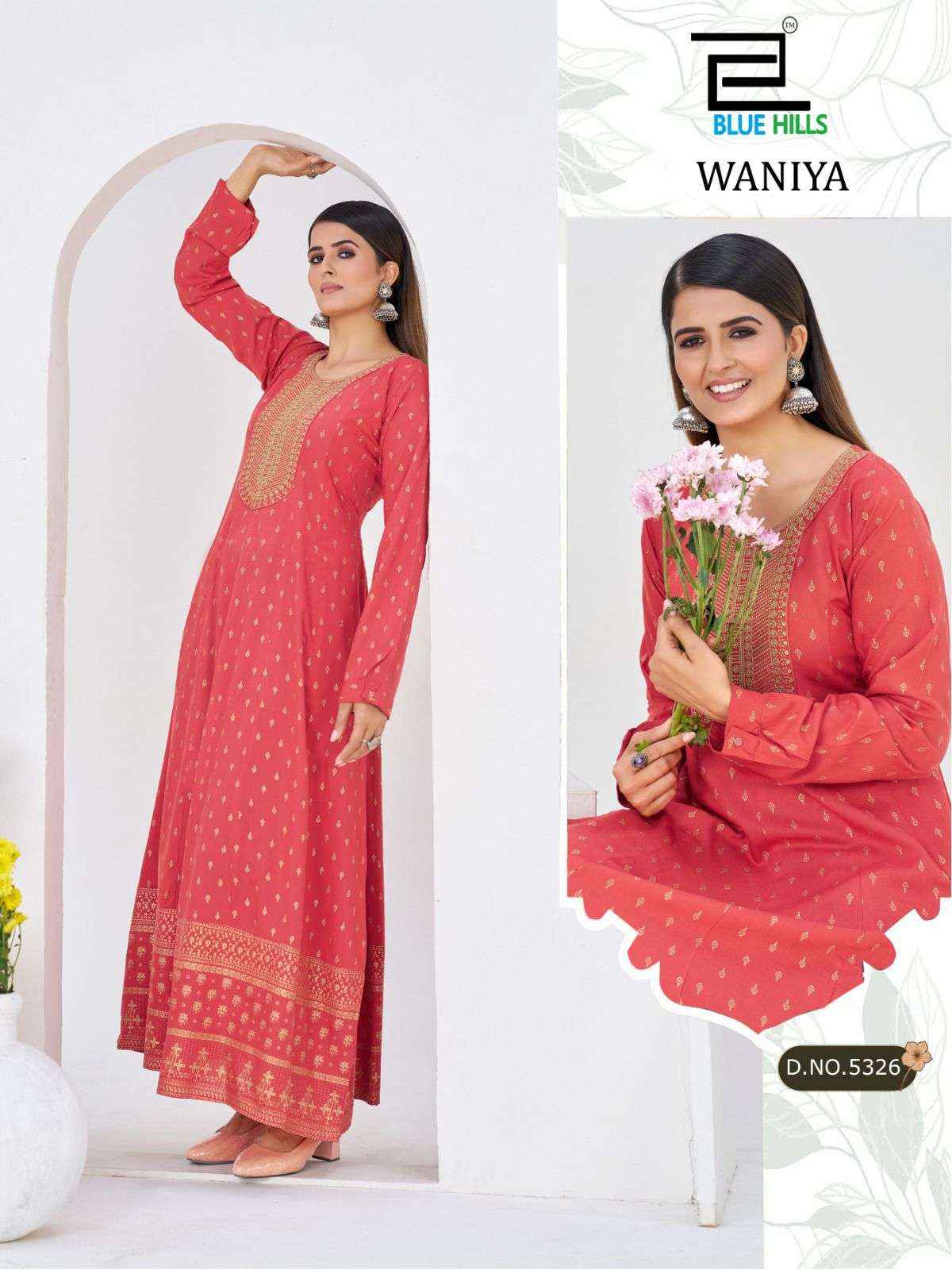 Blue Hills Waniya Rayon Gown 6 pcs Catalogue