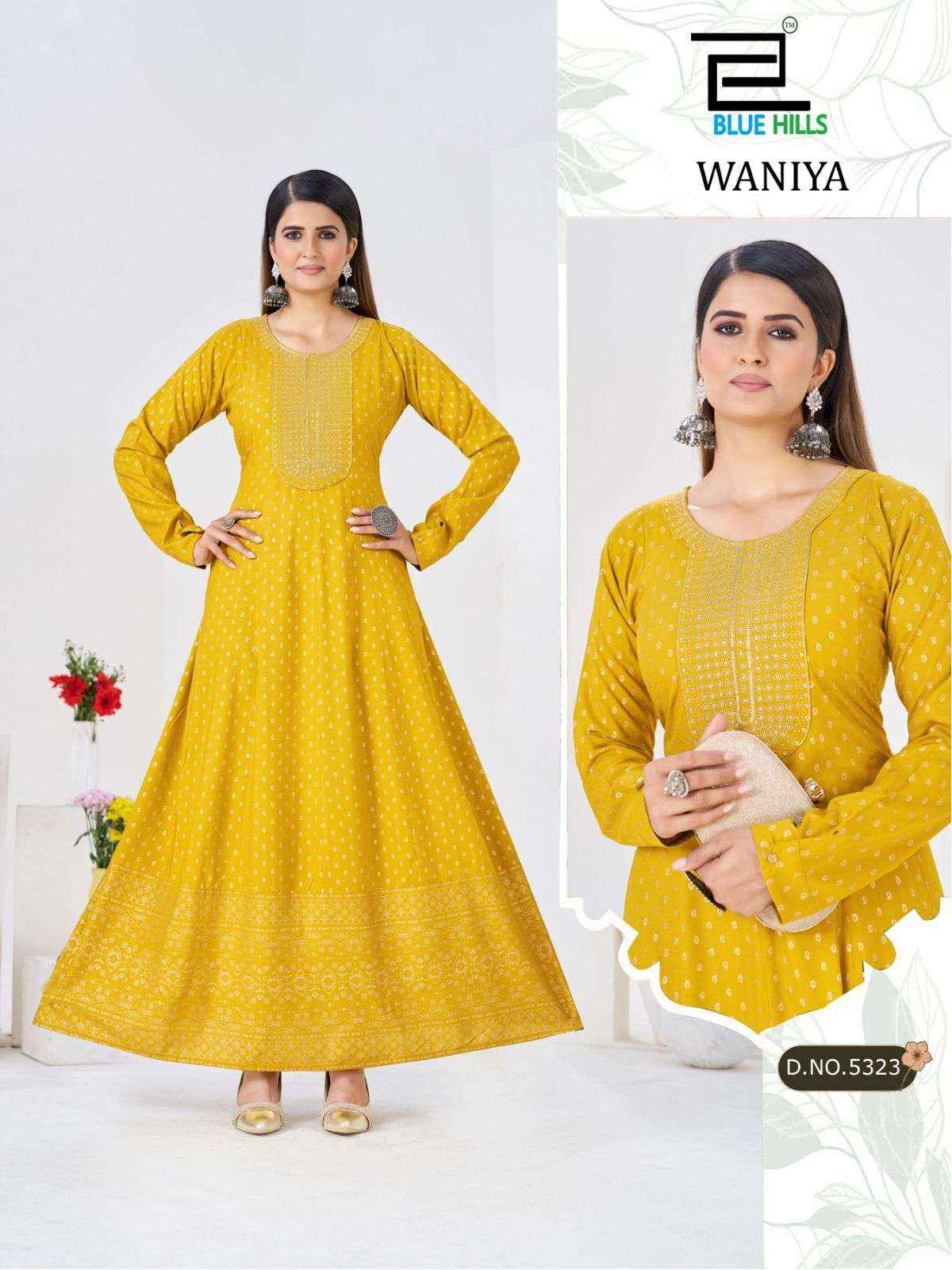 Blue Hills Waniya Rayon Gown 6 pcs Catalogue